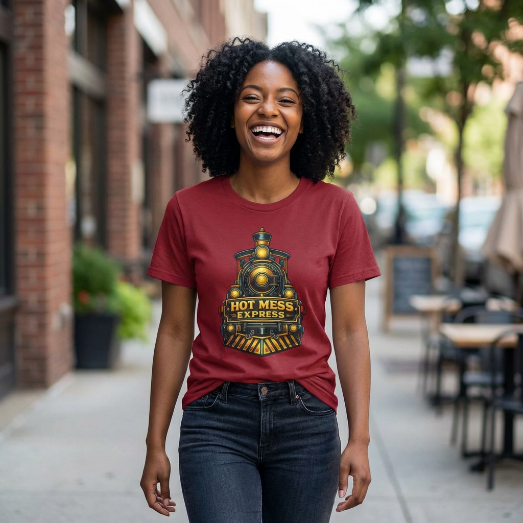 HOT MESS EXPRESS Shirt • Funny Graphic Tee • Trendy Aesthetic Train Design • Viral TikTok Tee product thumbnail image HOT MESS EXPRESS Shirt • Funny Graphic Tee • Trendy Aesthetic Train Design • Viral TikTok Tee product thumbnail image