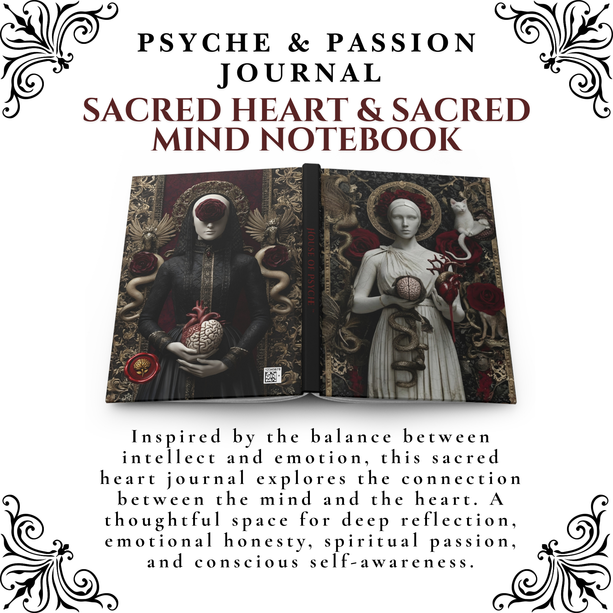 Dark Feminine Gothic Goddess Journal | Occult Aesthetic Hardcover Notebook | Divine Feminine Writing Journal product thumbnail image Dark Feminine Gothic Goddess Journal | Occult Aesthetic Hardcover Notebook | Divine Feminine Writing Journal product thumbnail image