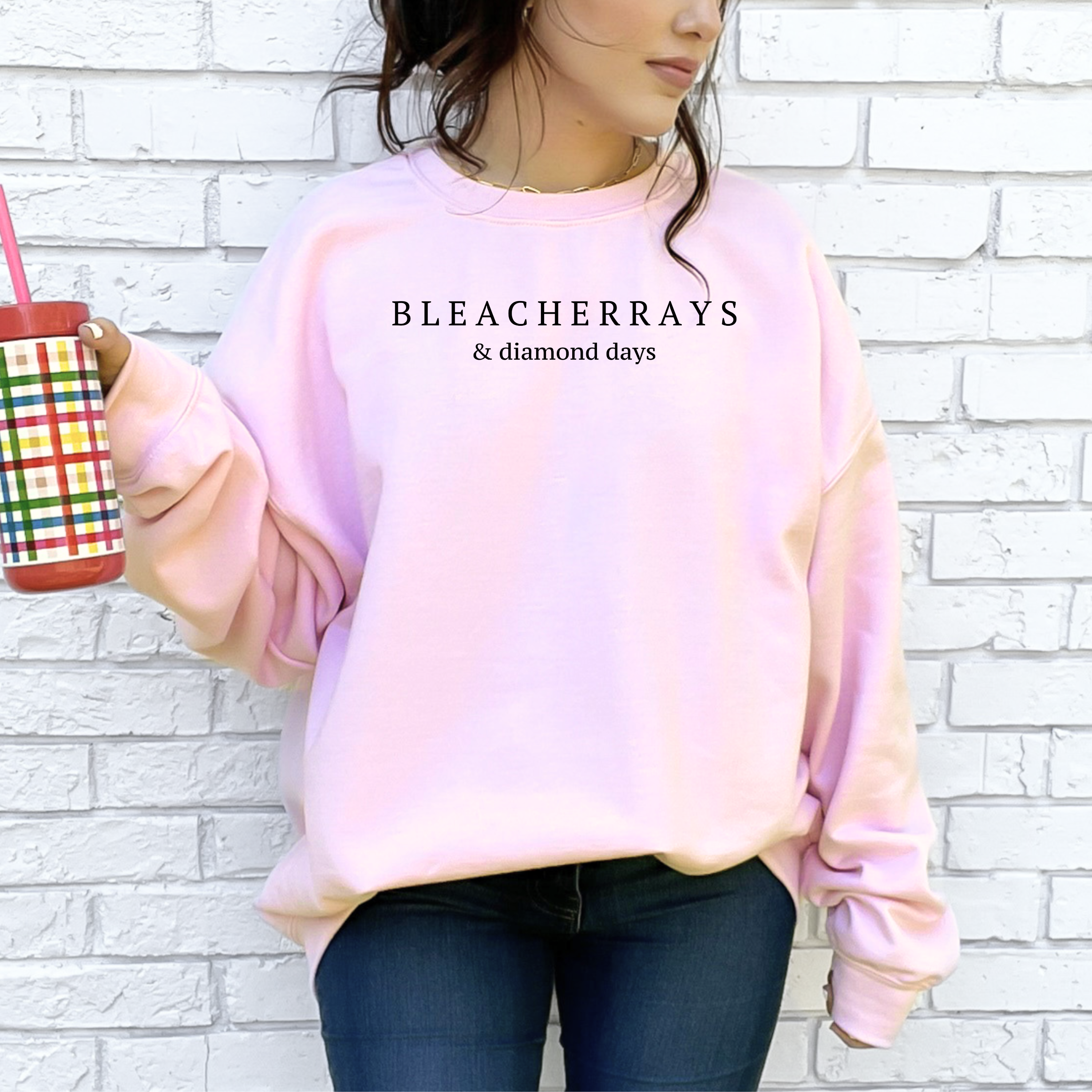 Beacher Rays &amp; Diamond Days Softball Baseball Weekends Crewneck  product thumbnail image
