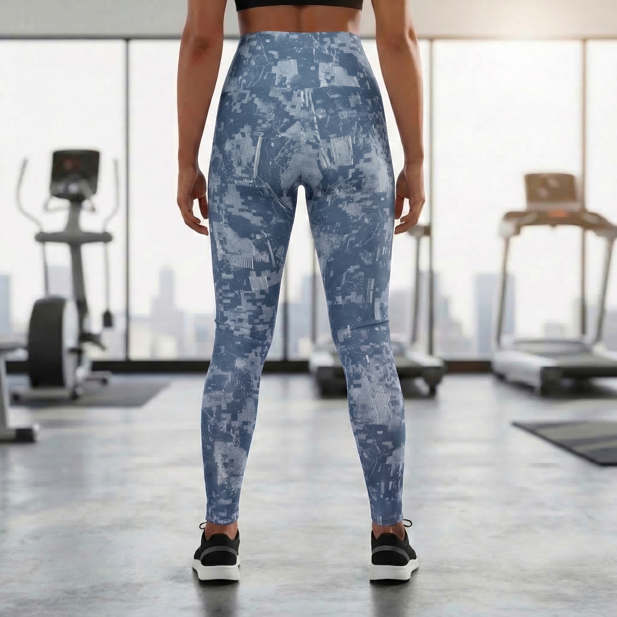 Military High Waisted Leggings : Blue product thumbnail image Military High Waisted Leggings : Blue product thumbnail image