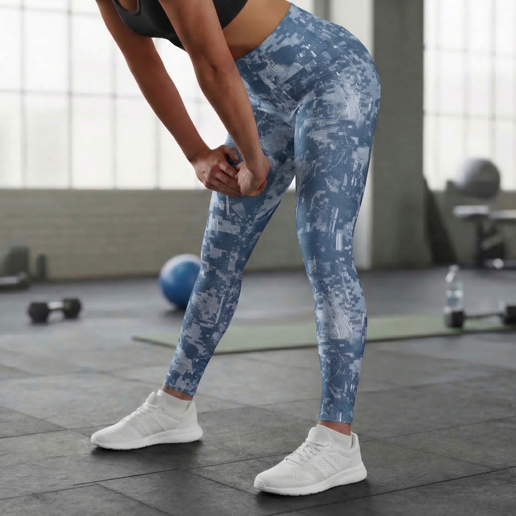 Military High Waisted Leggings : Blue product thumbnail image