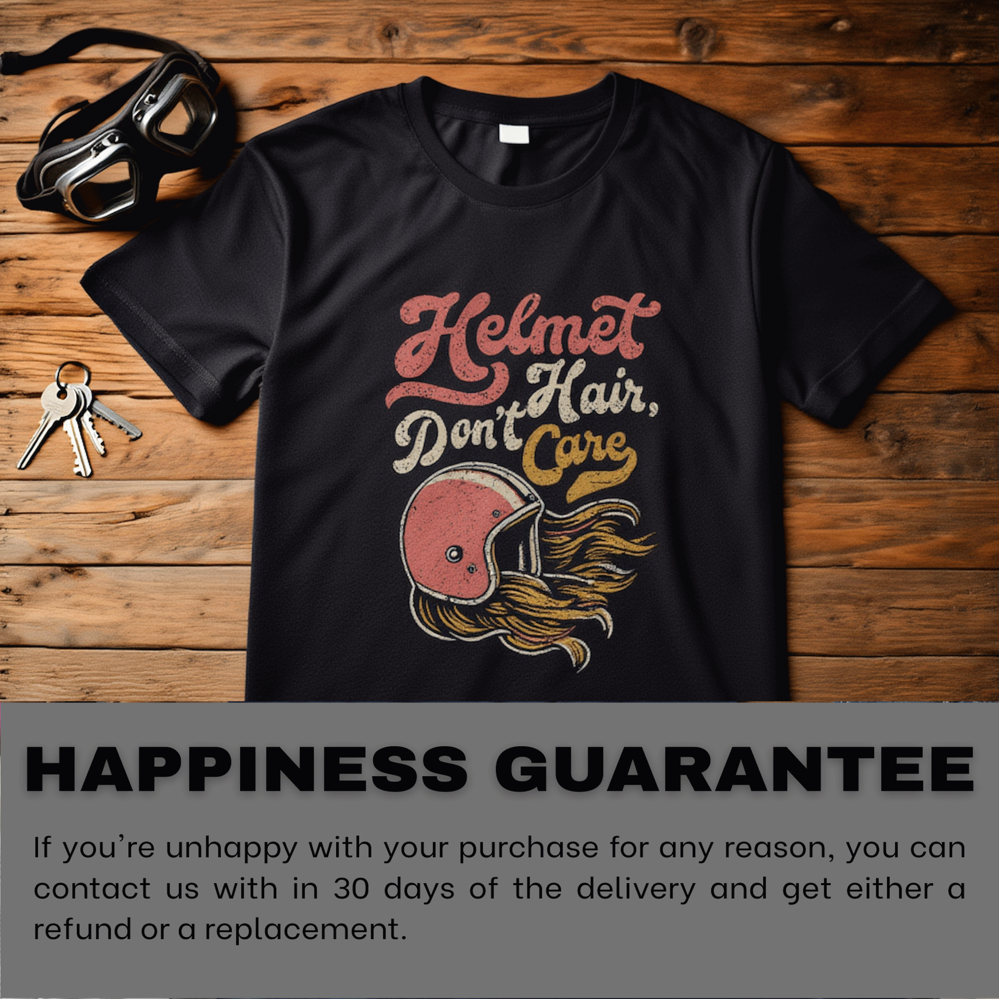 Biker Girl Tees, Helmet Hair Dont Care Shirt, Women Biker T-Shirt product thumbnail image Biker Girl Tees, Helmet Hair Dont Care Shirt, Women Biker T-Shirt product thumbnail image