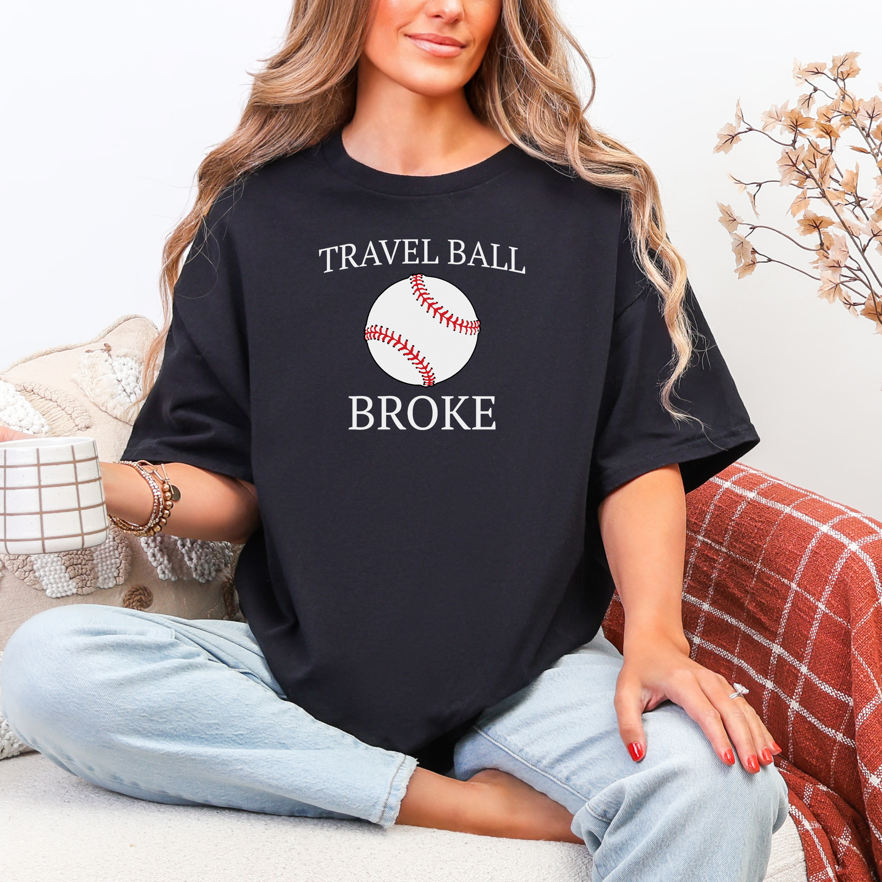 Baseball Travel Ball Broke Tee — Funny Parent Baseball Shirt  product thumbnail image