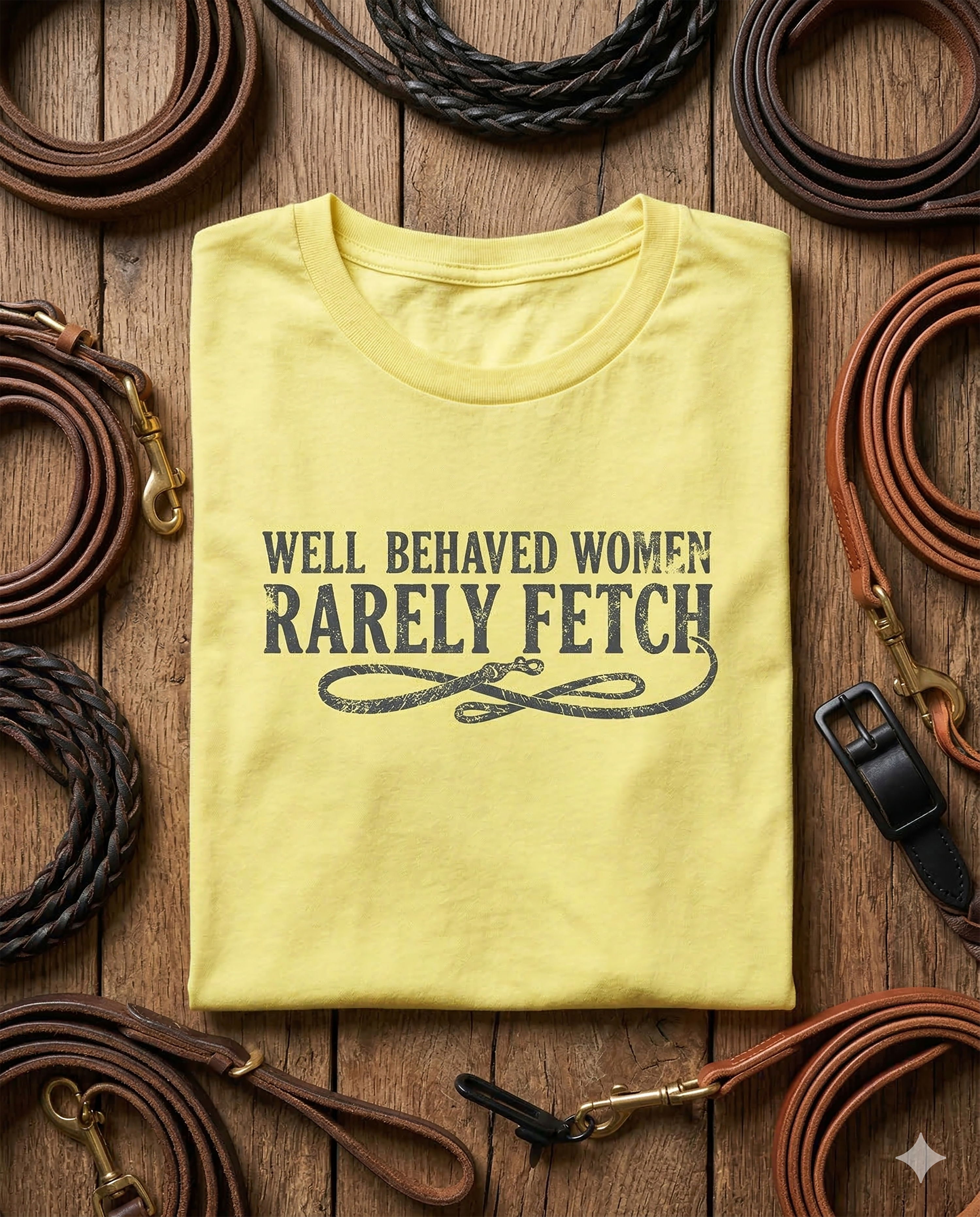 Well Behaved Women Rarely Fetch T-Shirt | The Feminist Dog Lover Tee product thumbnail image Well Behaved Women Rarely Fetch T-Shirt | The Feminist Dog Lover Tee product thumbnail image
