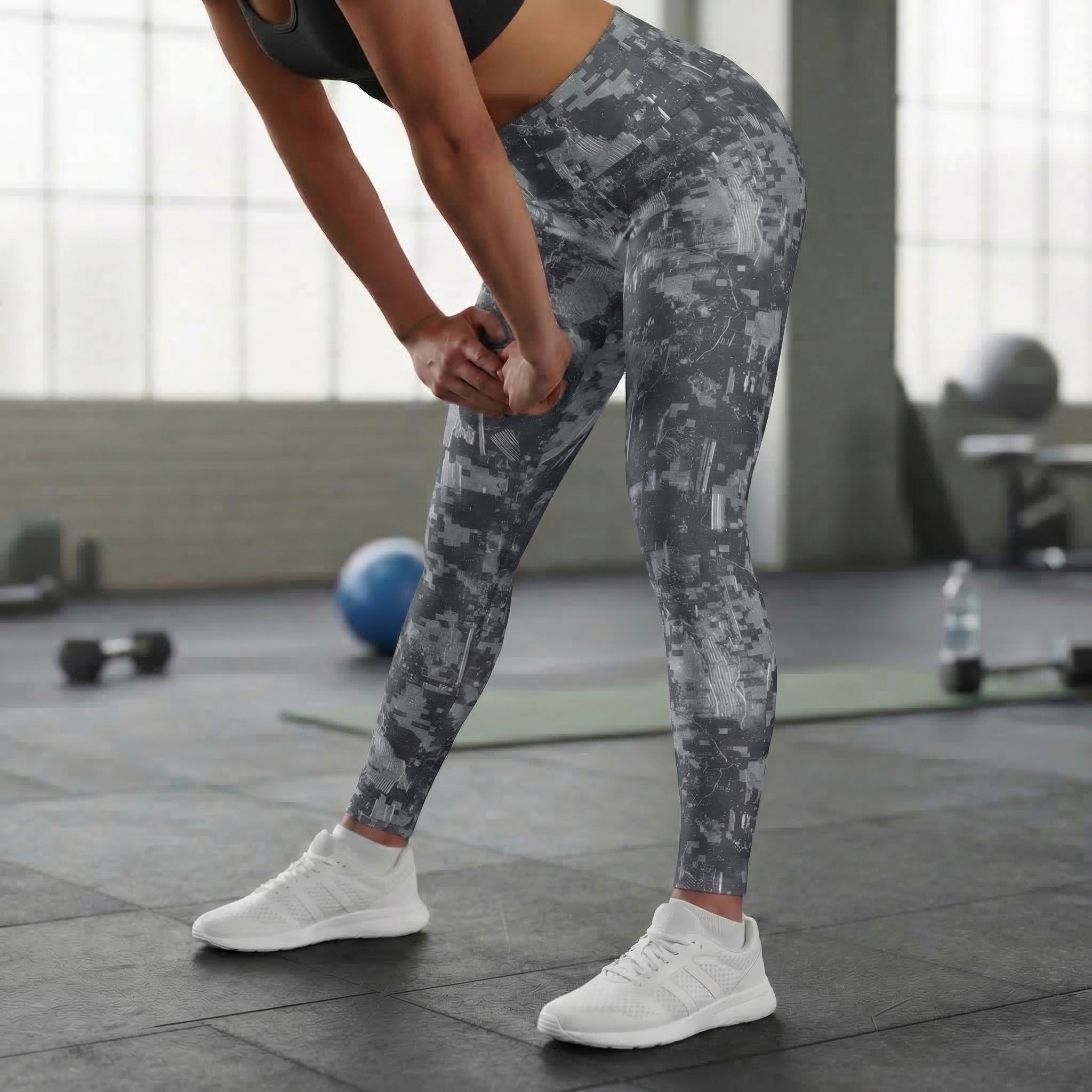 Military High Waisted Leggings : Grey product thumbnail image Military High Waisted Leggings : Grey product thumbnail image
