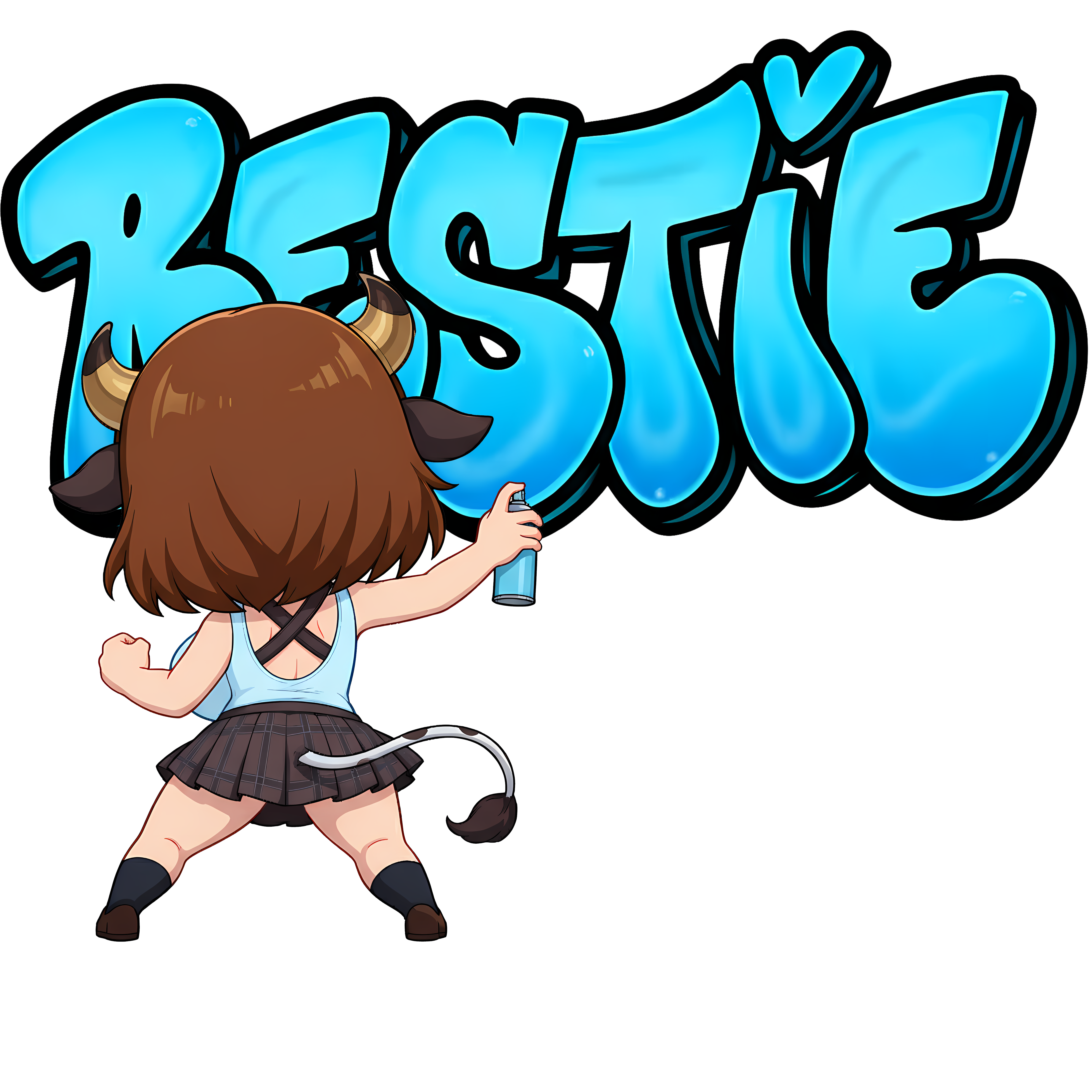 Belle Bestie Anime Girl Graphic Tee — Cute Kawaii Friendship T-Shirt product thumbnail image