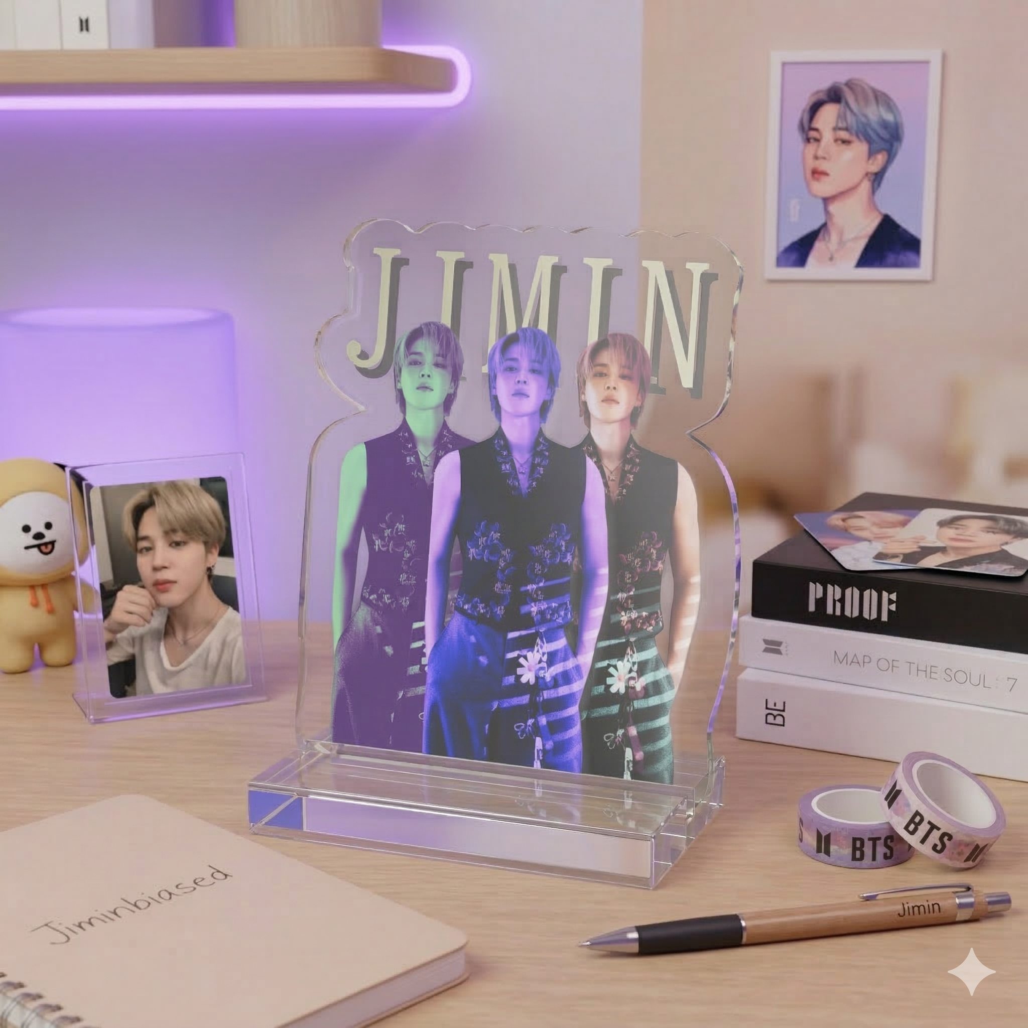 Acrylic Standee — JIMIN Photo Cutout Fan Display (K‑Pop Idol Decor, Desk Ornament, Concert Gift) product thumbnail image