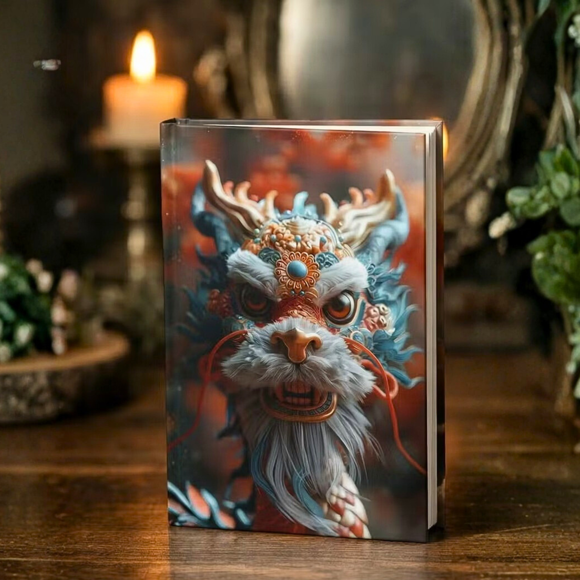 Dragon Art Hardcover Journal — Mythical Chinese Dragon Illustration Notebook