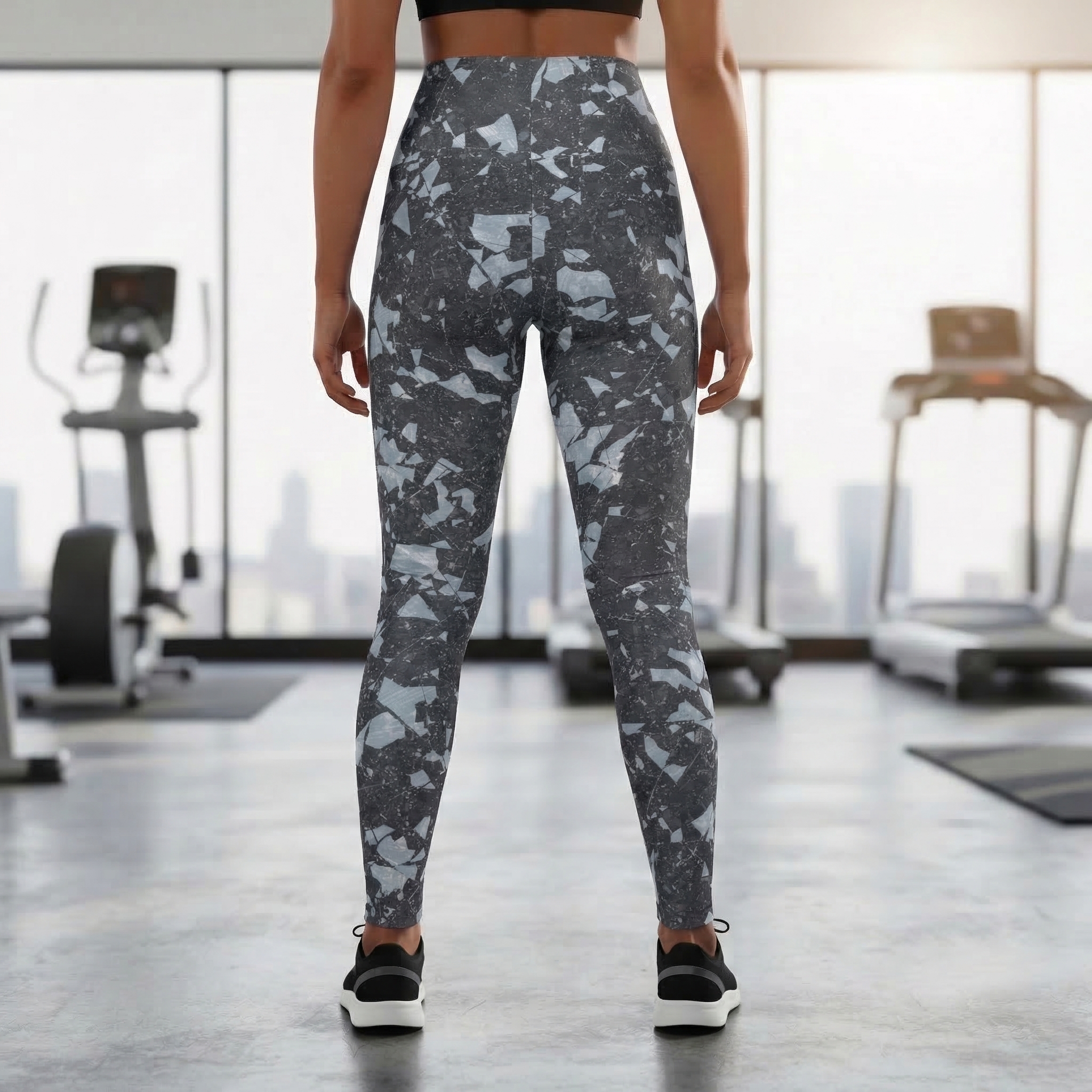 White Granite High Waisted Leggings product thumbnail image White Granite High Waisted Leggings product thumbnail image