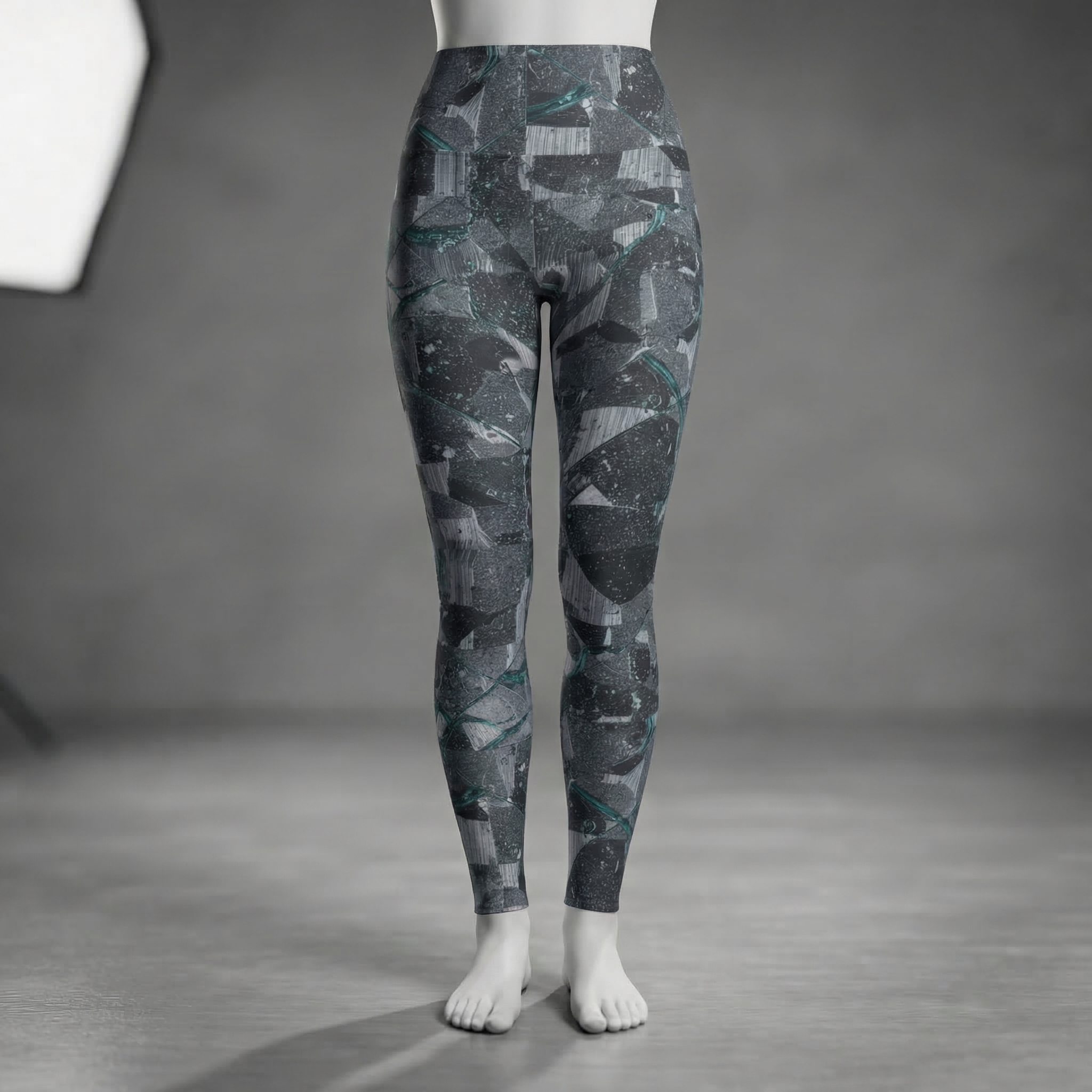 Teal Mercury High Waisted Leggings product thumbnail image Teal Mercury High Waisted Leggings product thumbnail image