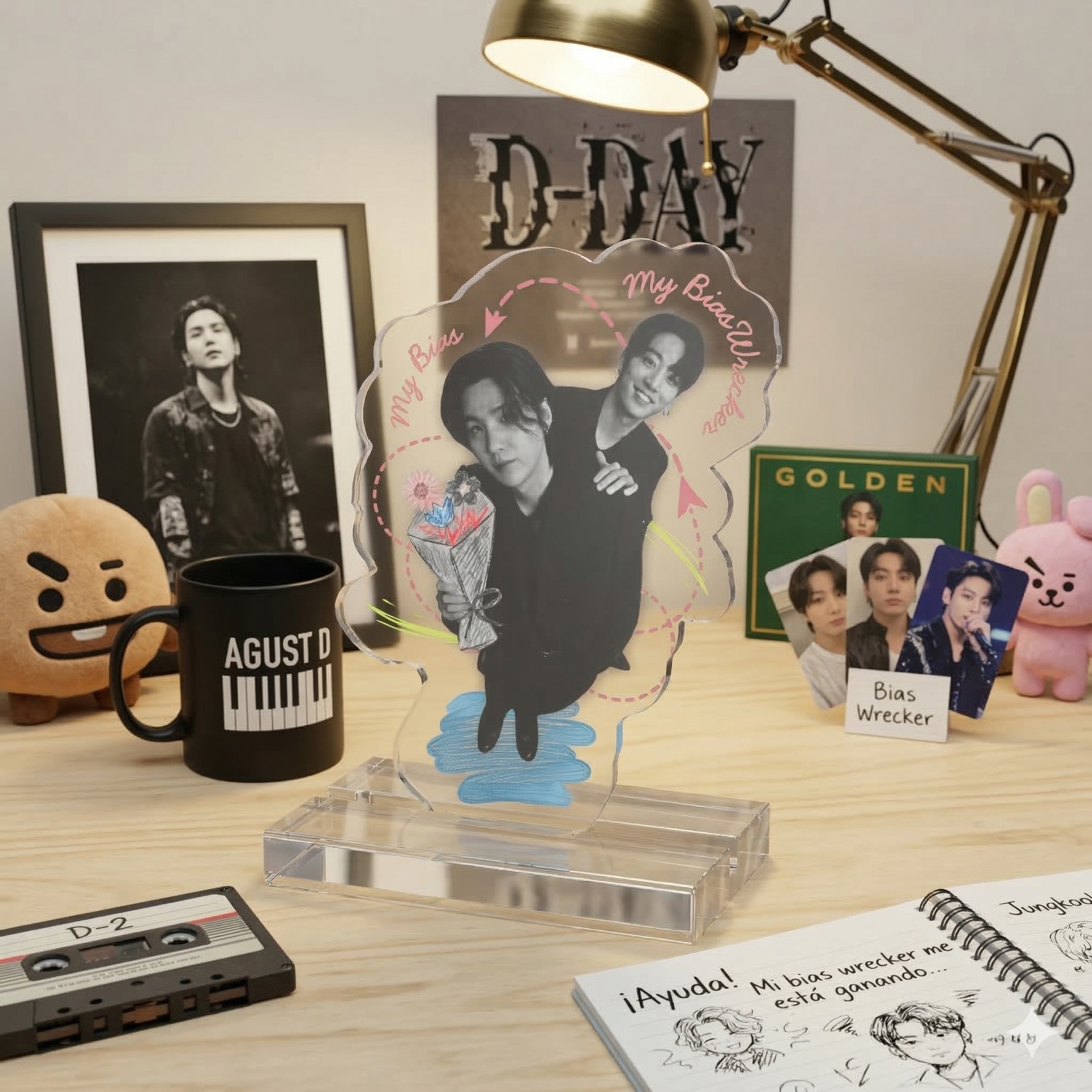 K-Pop Suga &amp; Jung Kook Fan Cutout — Funny Bias Wrecker Standee product thumbnail image