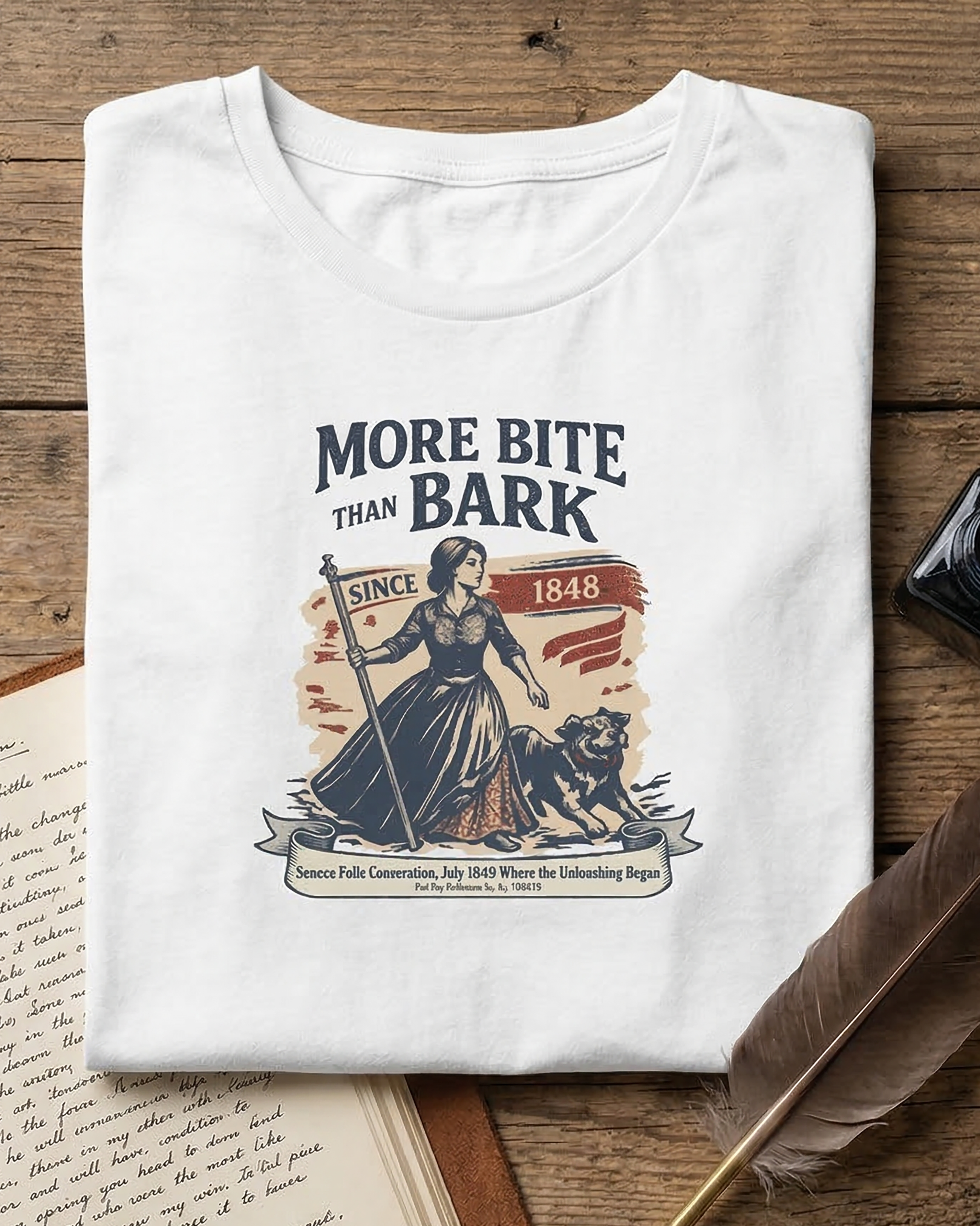 "More Bite Than Bark" Vintage 1848 Heritage Tee - Women's History product thumbnail image "More Bite Than Bark" Vintage 1848 Heritage Tee - Women's History product thumbnail image