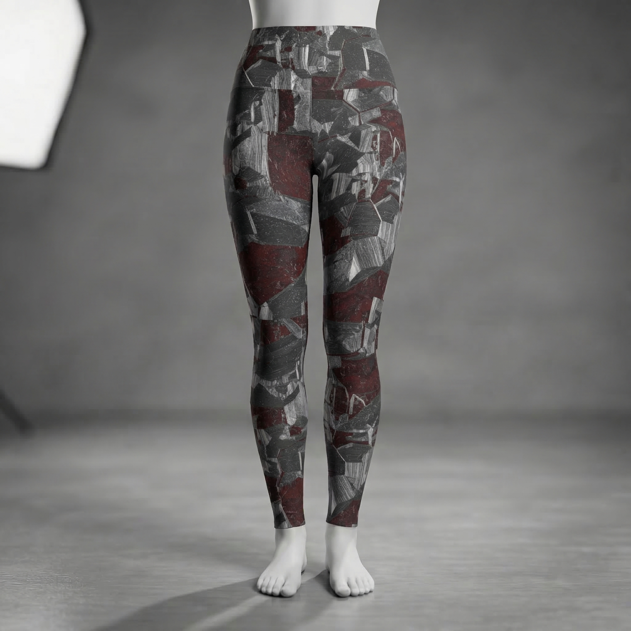 Red Granite High Waisted Leggings 