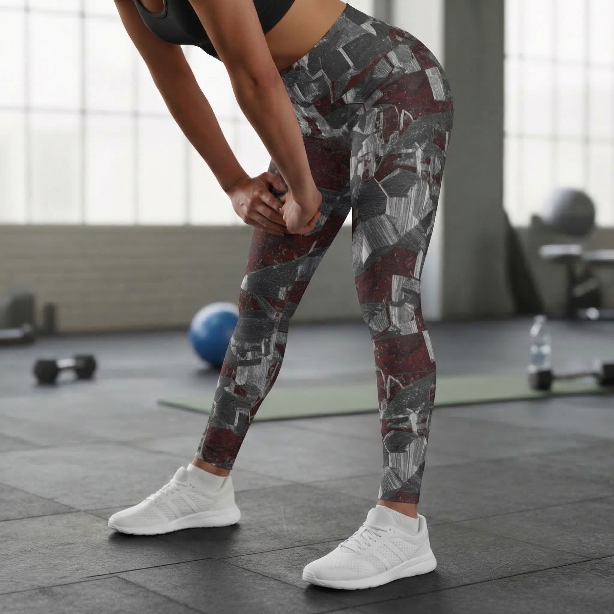 Red Granite High Waisted Leggings product thumbnail image Red Granite High Waisted Leggings product thumbnail image