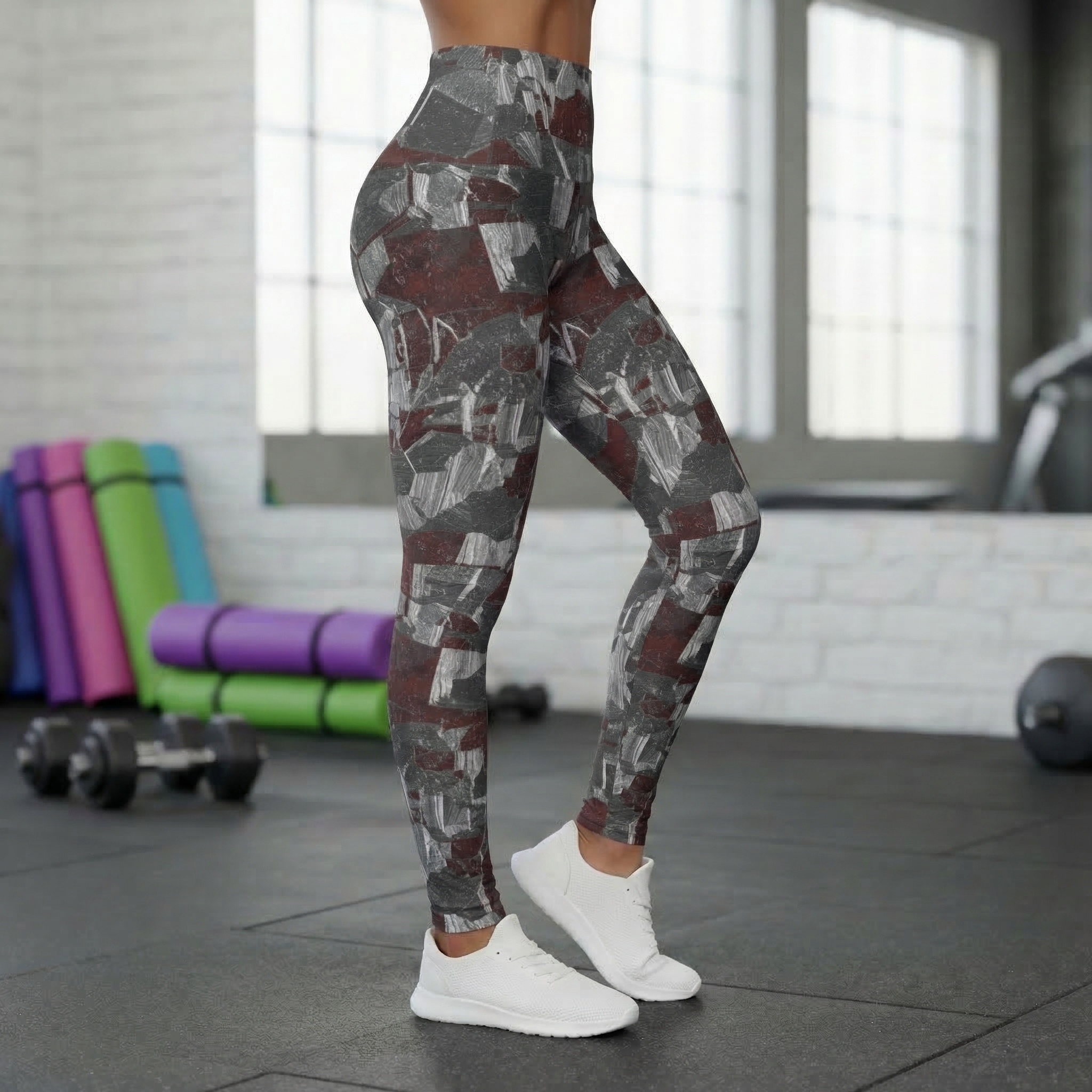 Red Granite High Waisted Leggings  product thumbnail image