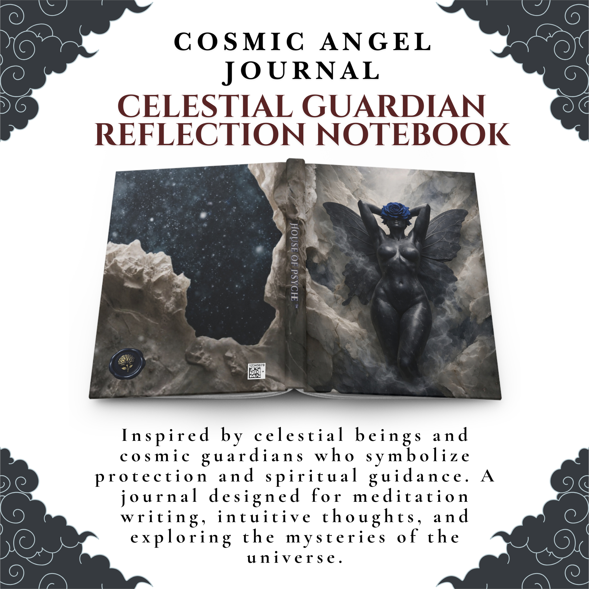 Cosmic Muse Journal | Gothic Goddess Dark Fairy Hardcover Notebook | Dark Feminine Aesthetic Writing Journal | Mystical Fantasy Diary product thumbnail image Cosmic Muse Journal | Gothic Goddess Dark Fairy Hardcover Notebook | Dark Feminine Aesthetic Writing Journal | Mystical Fantasy Diary product thumbnail image