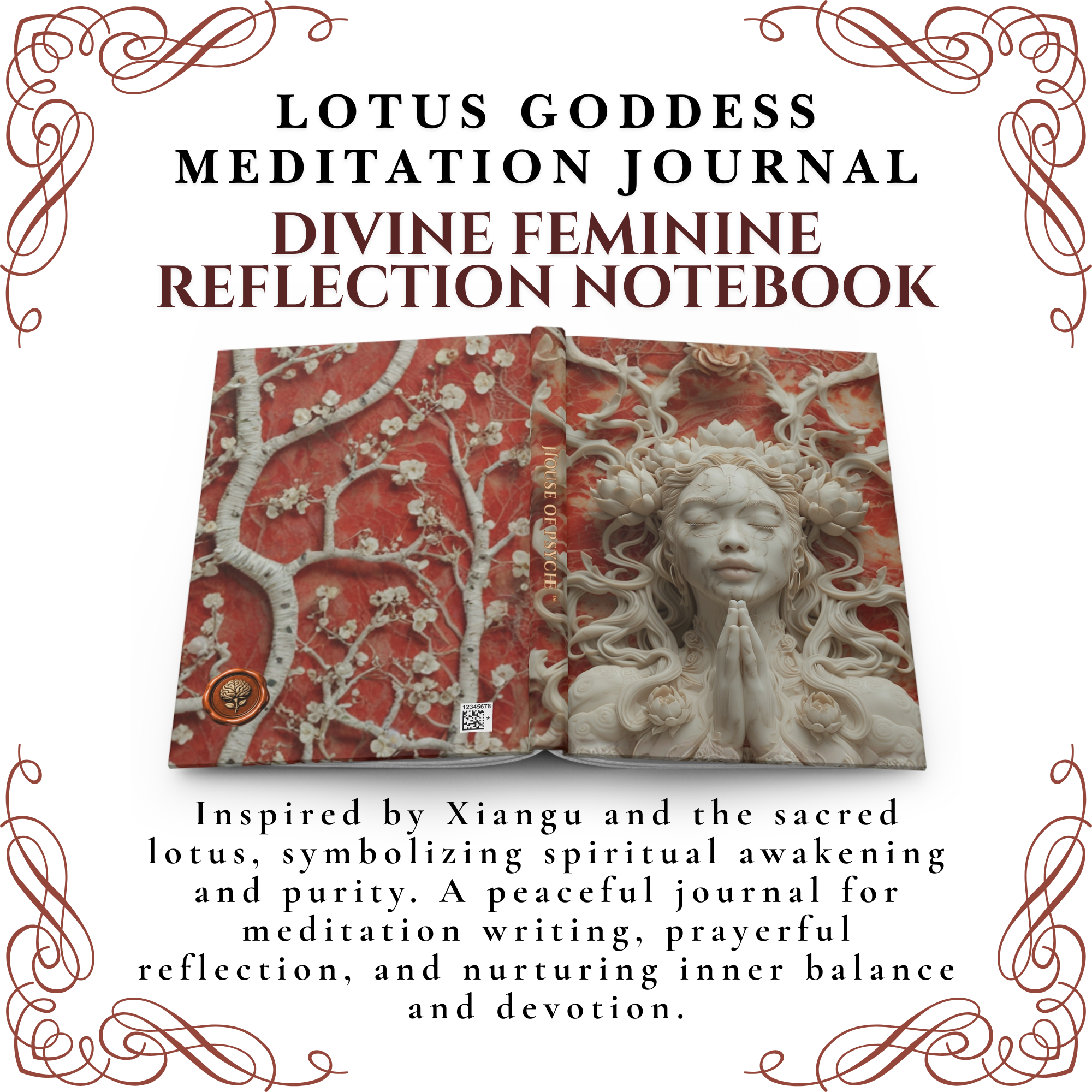| Chinese Mythology Notebook | Sacred Feminine Spiritual Writing Journal | Lotus Goddess Diary product thumbnail image | Chinese Mythology Notebook | Sacred Feminine Spiritual Writing Journal | Lotus Goddess Diary product thumbnail image