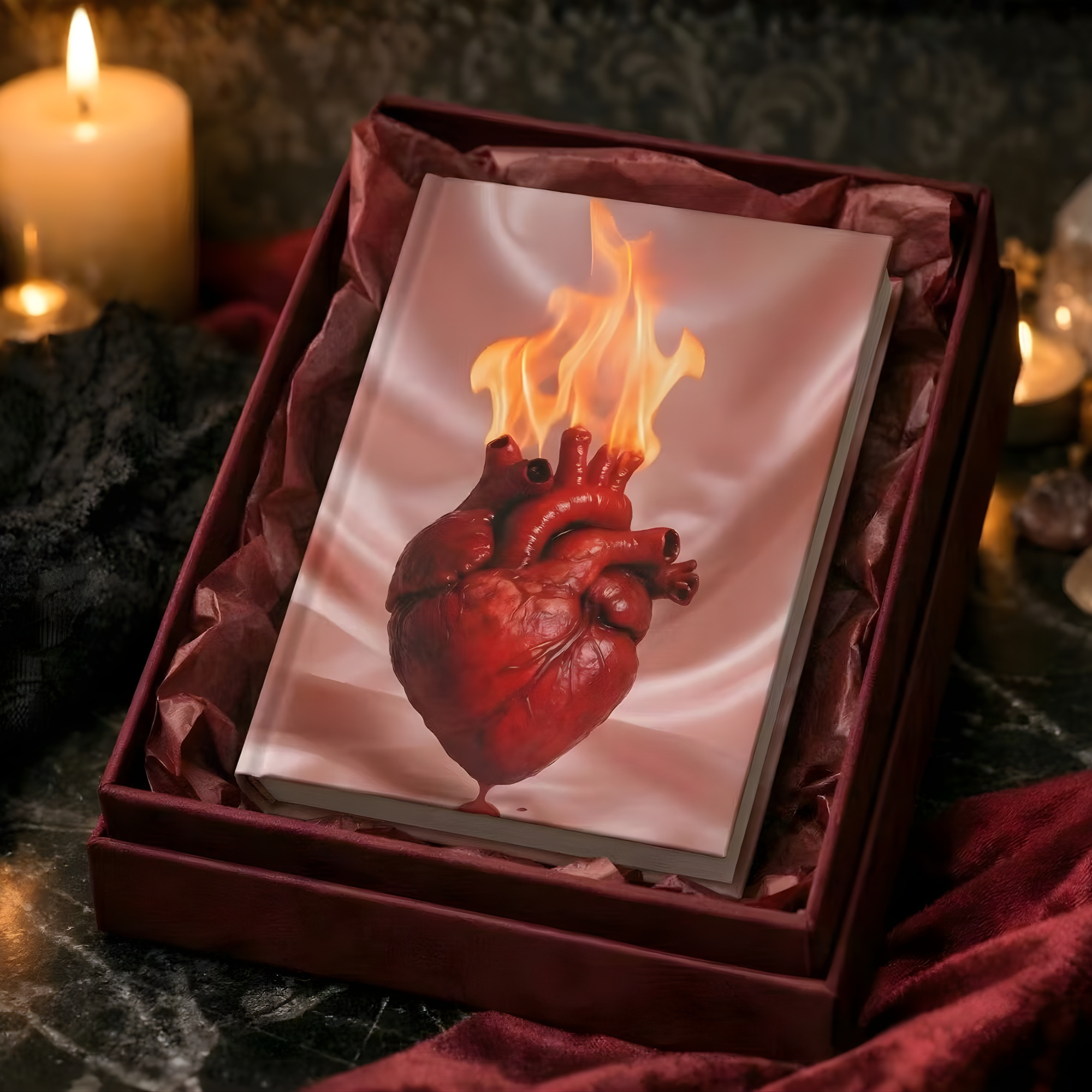Sacred Heart Flame Journal | Dark Feminine Spiritual Notebook | Occult Aesthetic Writing Journal | Mystical Diary product thumbnail image Sacred Heart Flame Journal | Dark Feminine Spiritual Notebook | Occult Aesthetic Writing Journal | Mystical Diary product thumbnail image