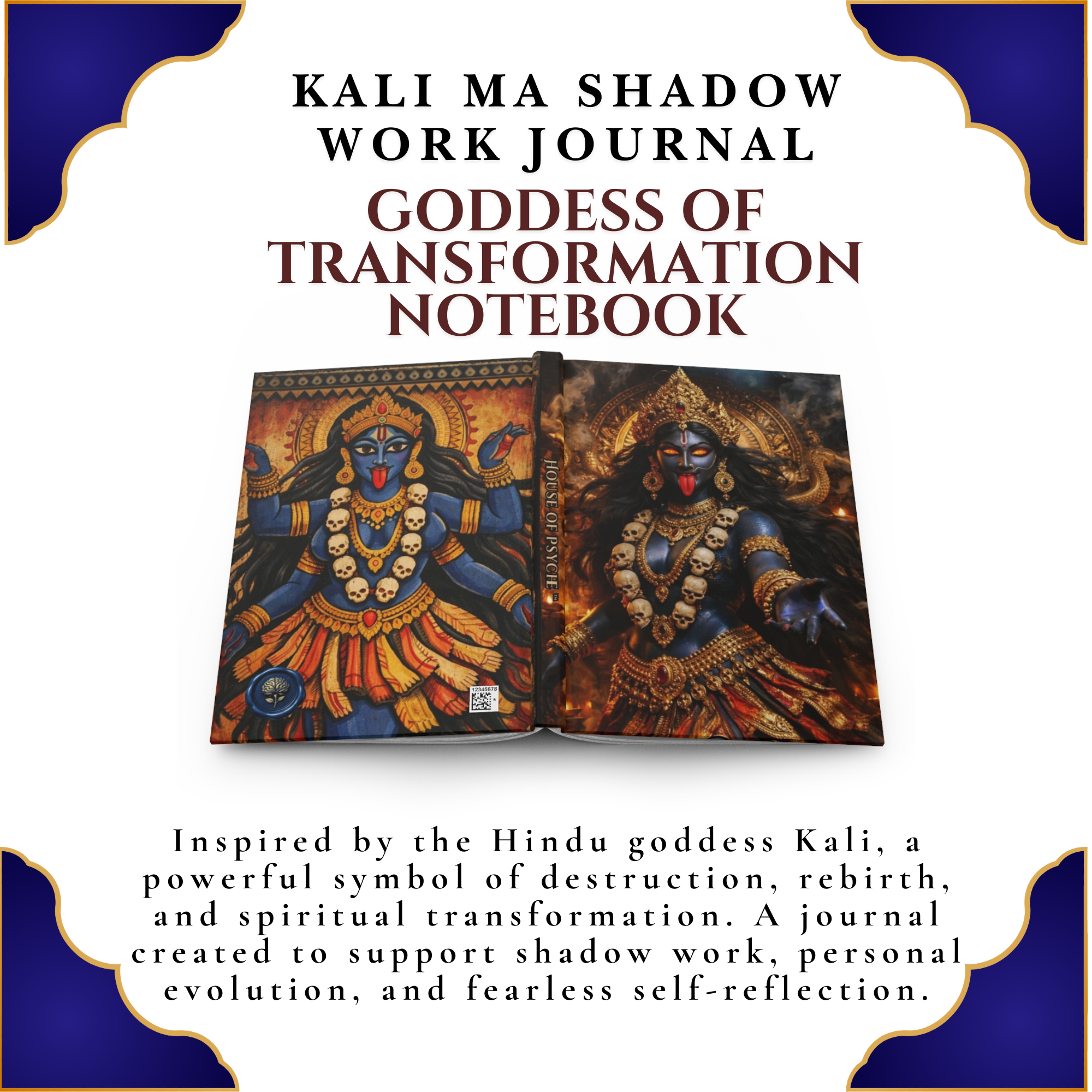 Kali Ma Shadow Work Journal – Dark Feminine Goddess Notebook for Spiritual Transformation | Occult Witch Journal | Divine Feminine Writing Book product thumbnail image