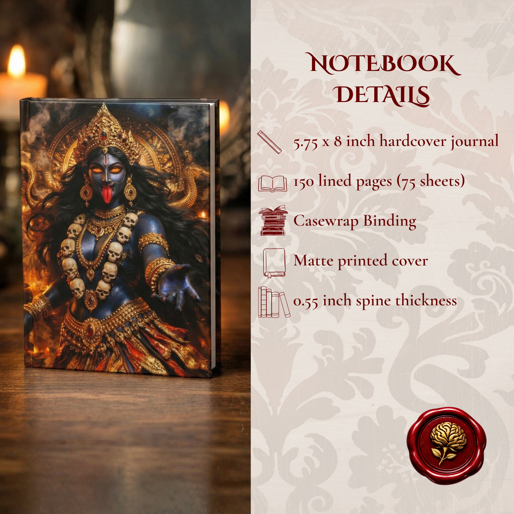 Kali Ma Shadow Work Journal – Dark Feminine Goddess Notebook for Spiritual Transformation | Occult Witch Journal | Divine Feminine Writing Book product thumbnail image Kali Ma Shadow Work Journal – Dark Feminine Goddess Notebook for Spiritual Transformation | Occult Witch Journal | Divine Feminine Writing Book product thumbnail image