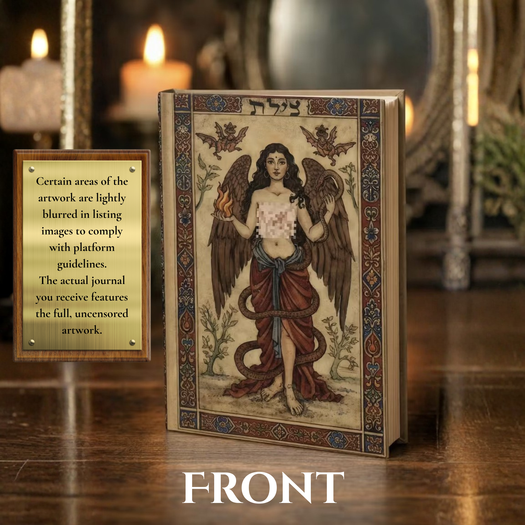 Lilith Journal | Dark Feminine Mythology Notebook | Lilith Codex Hardcover Journal | Occult Aesthetic Writing Journal product thumbnail image Lilith Journal | Dark Feminine Mythology Notebook | Lilith Codex Hardcover Journal | Occult Aesthetic Writing Journal product thumbnail image