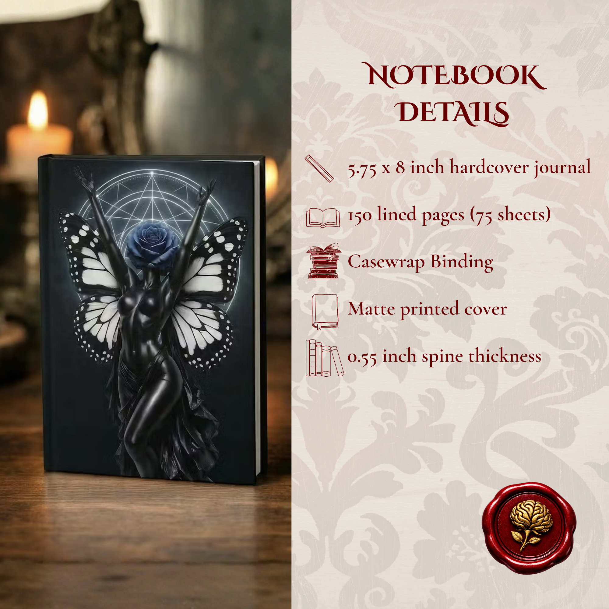 Spiritual Alchemy Journal | Transformation Butterfly Notebook | Divine Feminine Evolution Writing Journal | Mystical Diary product thumbnail image Spiritual Alchemy Journal | Transformation Butterfly Notebook | Divine Feminine Evolution Writing Journal | Mystical Diary product thumbnail image