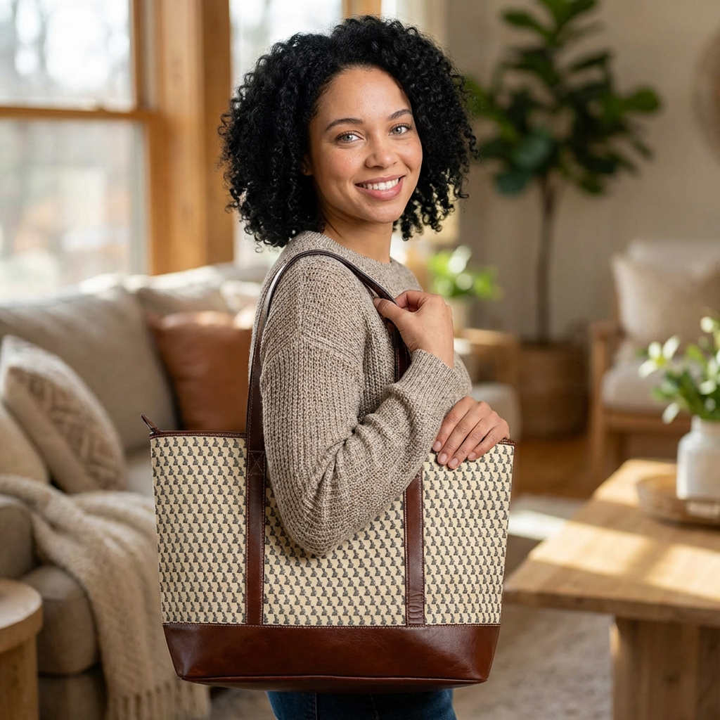 Monogram Tote Handbag product thumbnail image Monogram Tote Handbag product thumbnail image