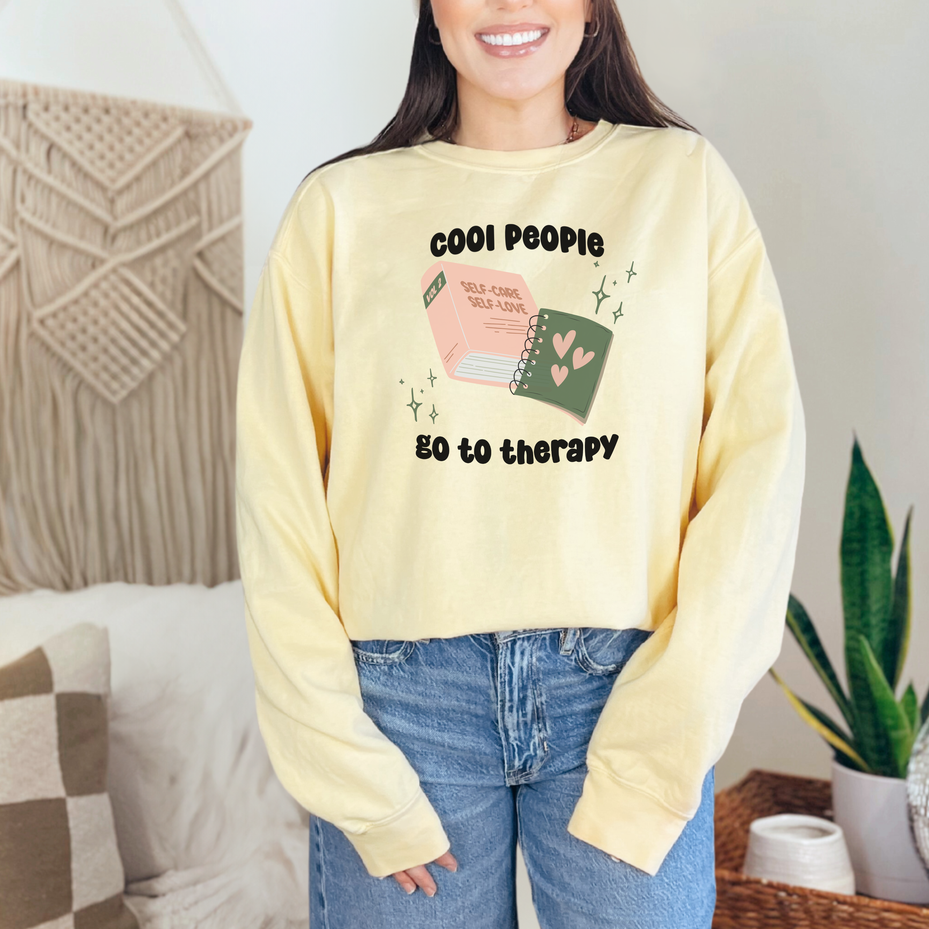 Cool People Go to Therapy Sweatshirt product thumbnail image