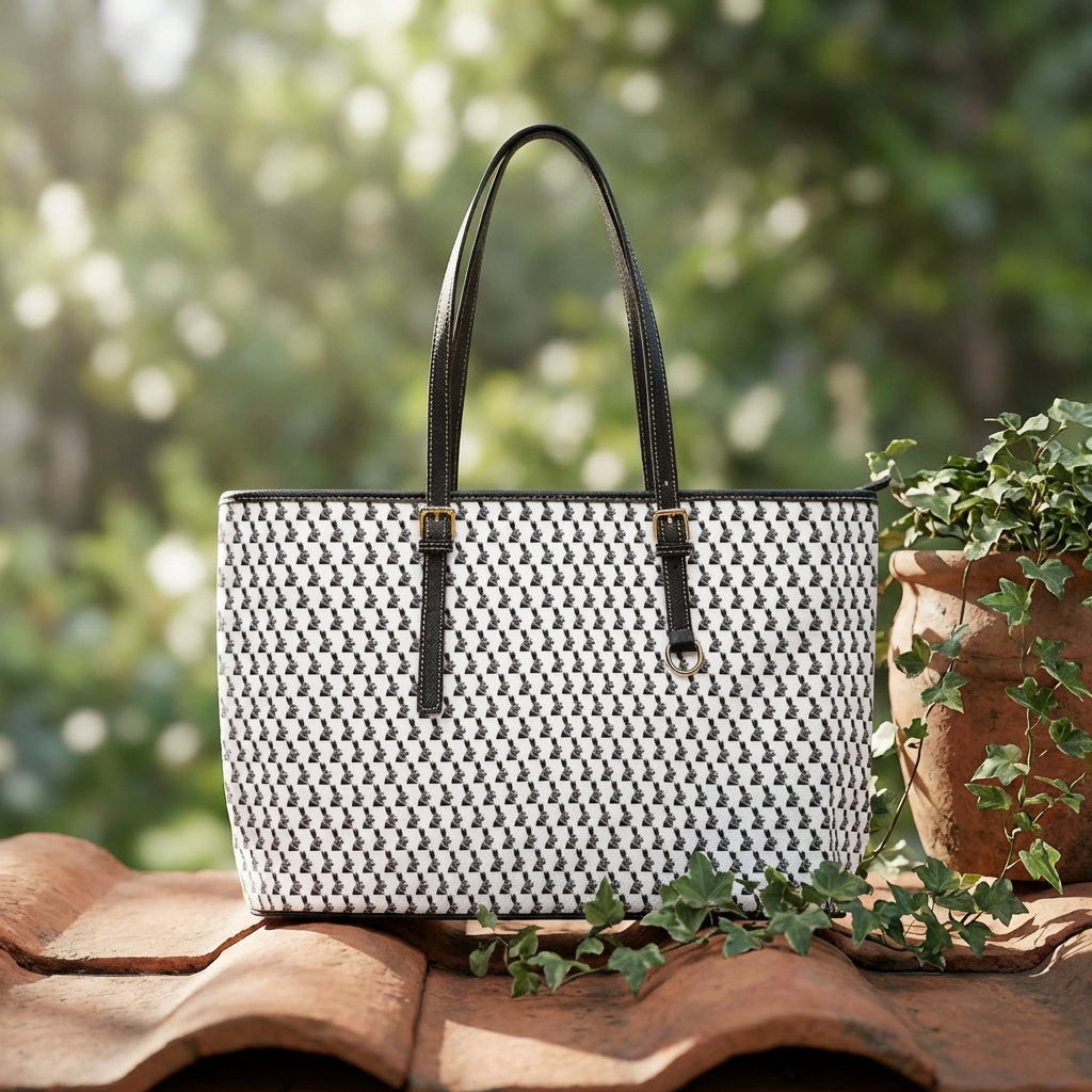 Monogram White Shoulder Bag