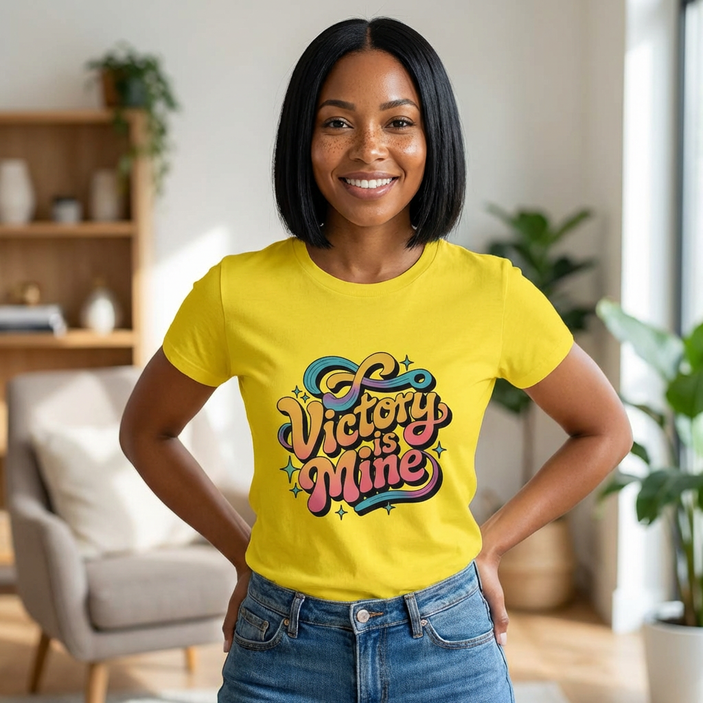 Victory Is Mine Tee — Retro Graphic Women’s Boyfriend T-Shirt product thumbnail image Victory Is Mine Tee — Retro Graphic Women’s Boyfriend T-Shirt product thumbnail image