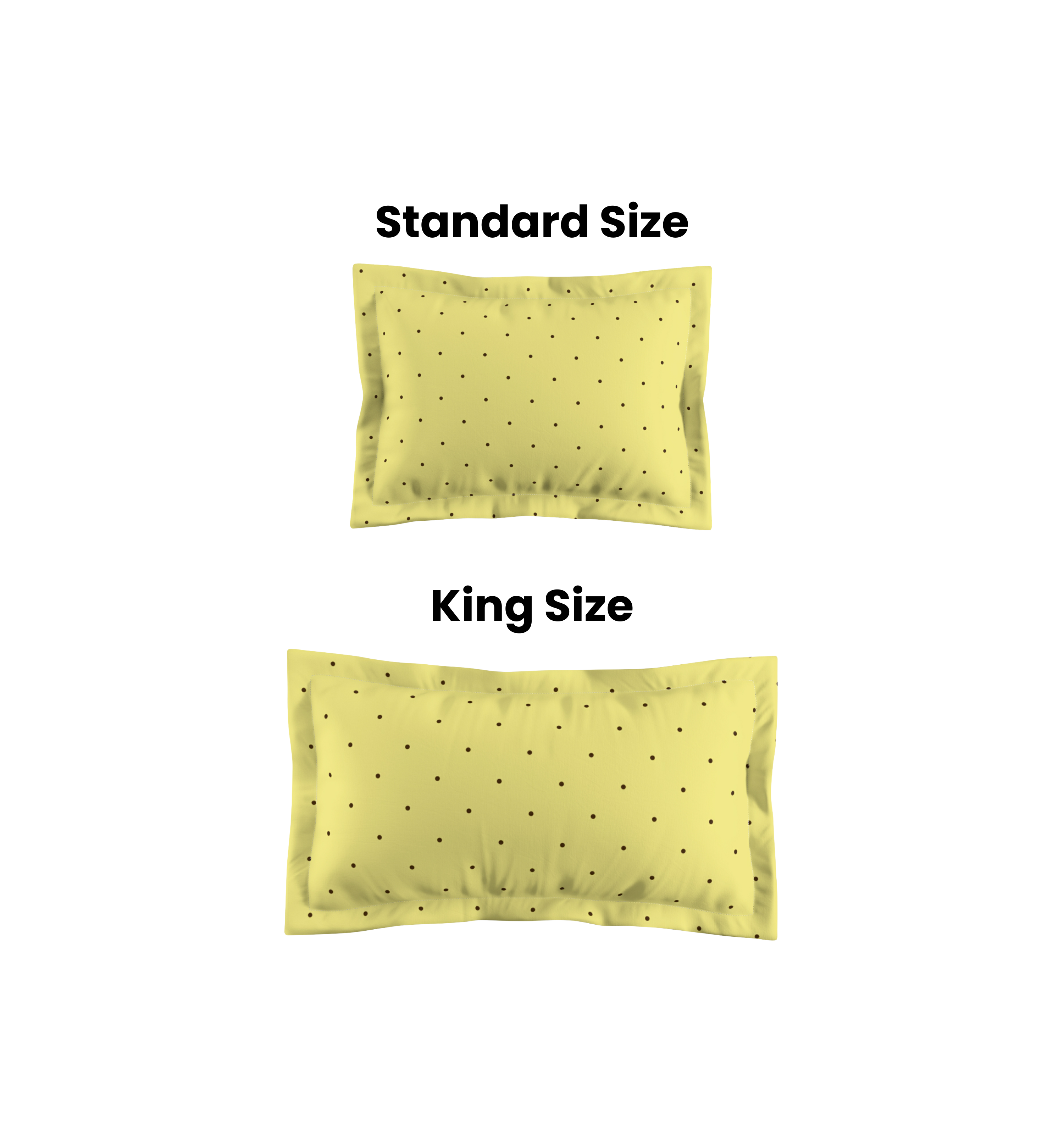 Yellow Polka Dot Decorative Pillow Sham — Microfiber Pillowcase product thumbnail image