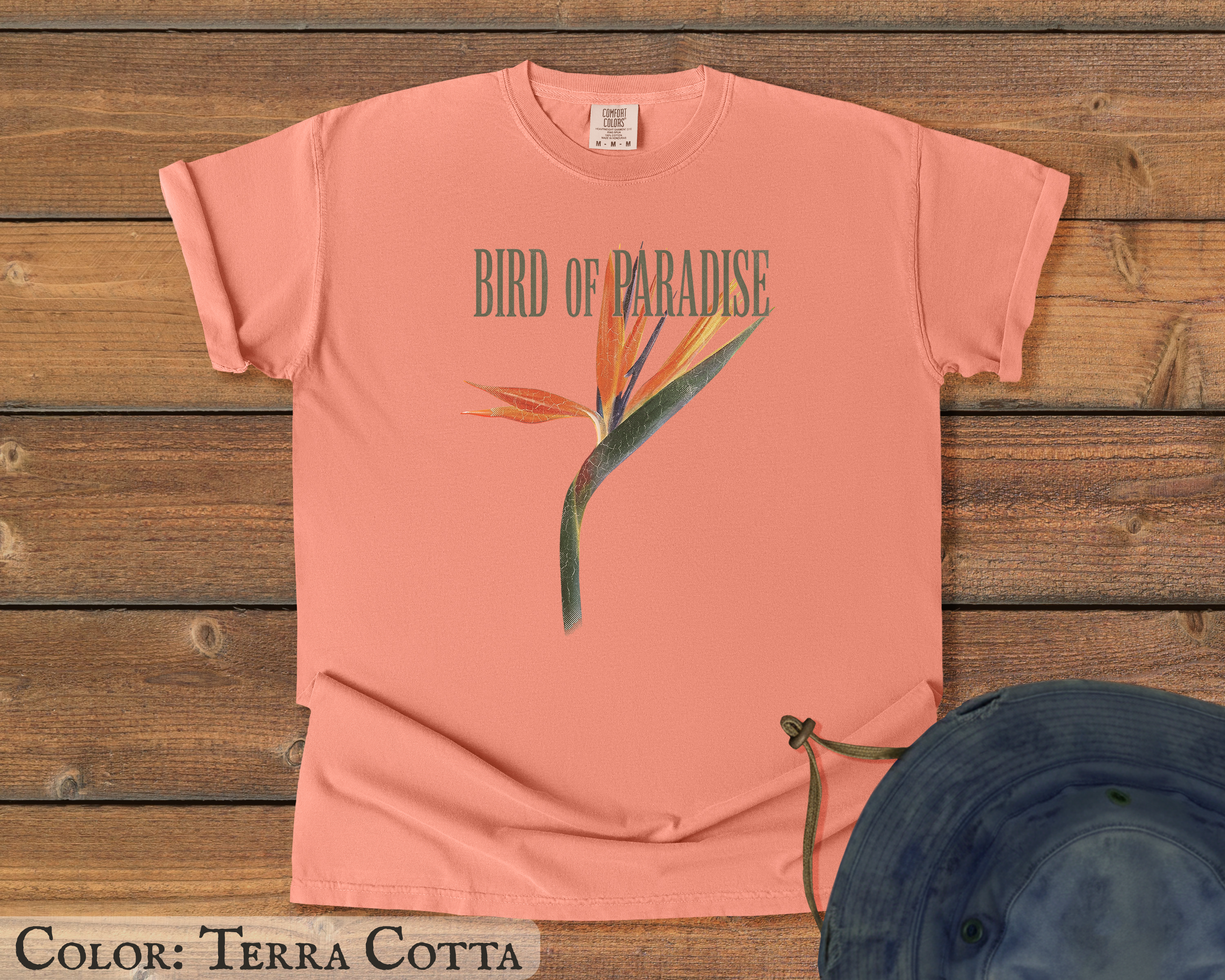Bird of Paradise Floral (Distressed) - Comfort Colors T-Shirt product thumbnail image Bird of Paradise Floral (Distressed) - Comfort Colors T-Shirt product thumbnail image
