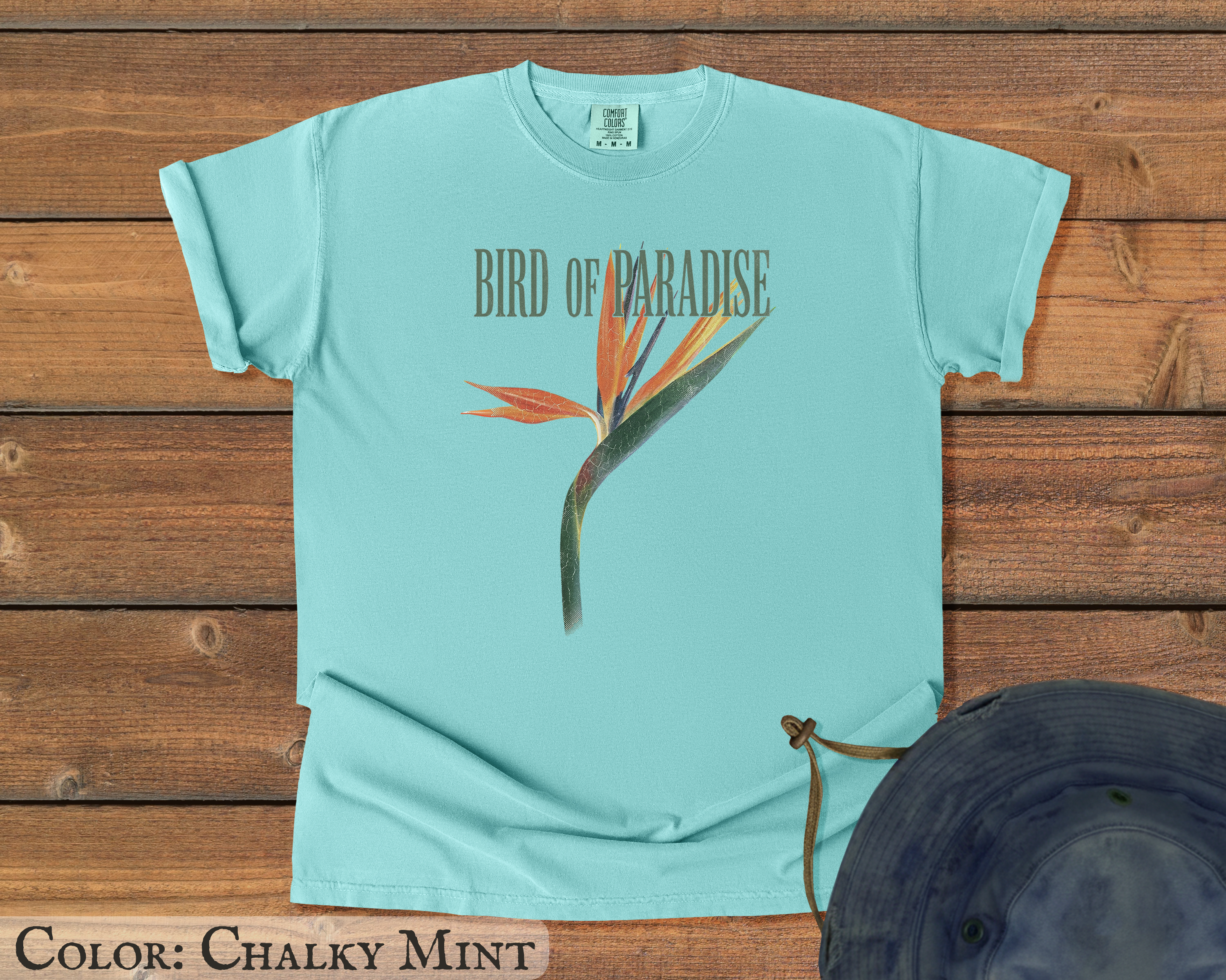 Bird of Paradise Floral (Distressed) - Comfort Colors T-Shirt product thumbnail image