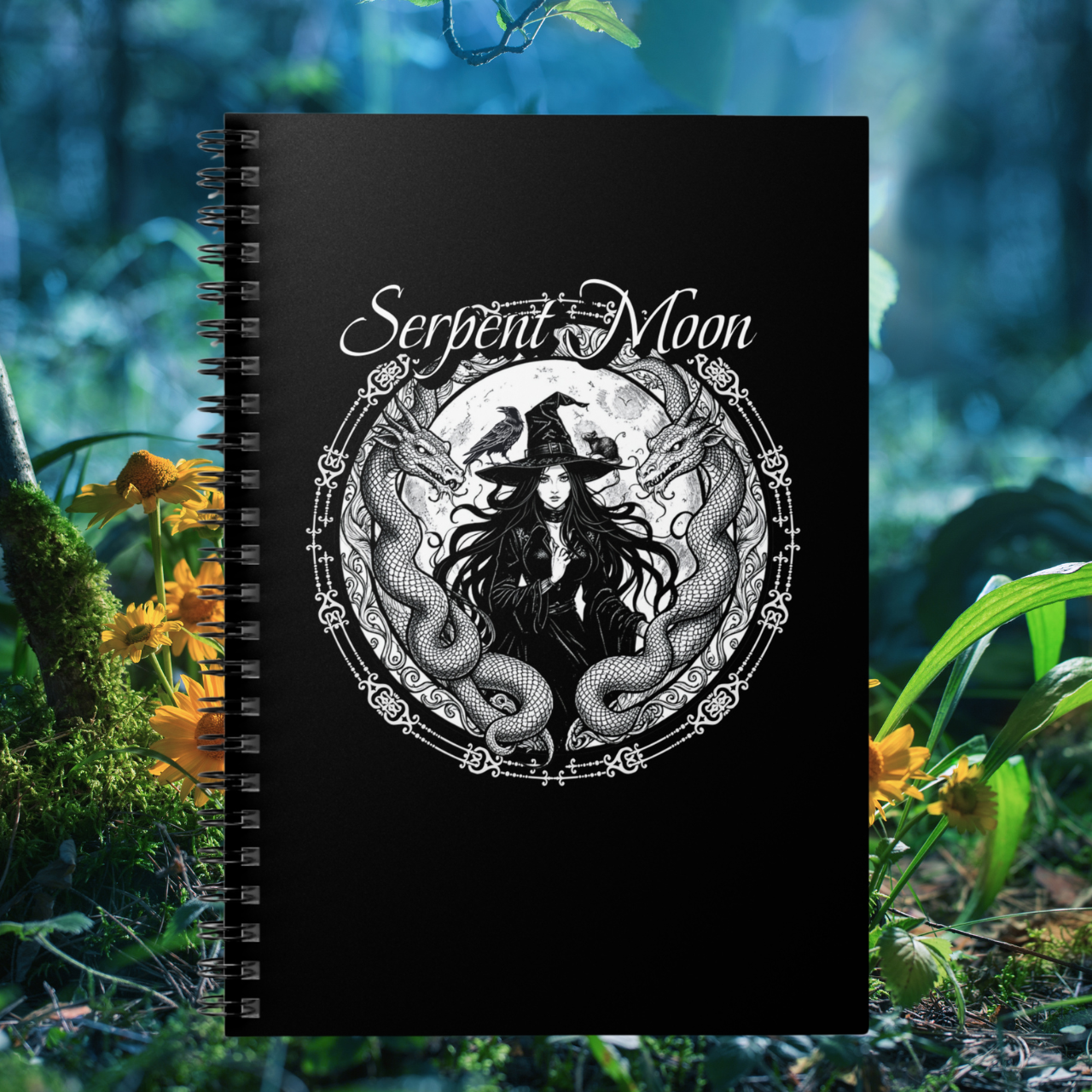 Witch & Serpent Spiral Notebook — 'Serpent Moon' Ruled Journal product thumbnail image Witch & Serpent Spiral Notebook — 'Serpent Moon' Ruled Journal product thumbnail image
