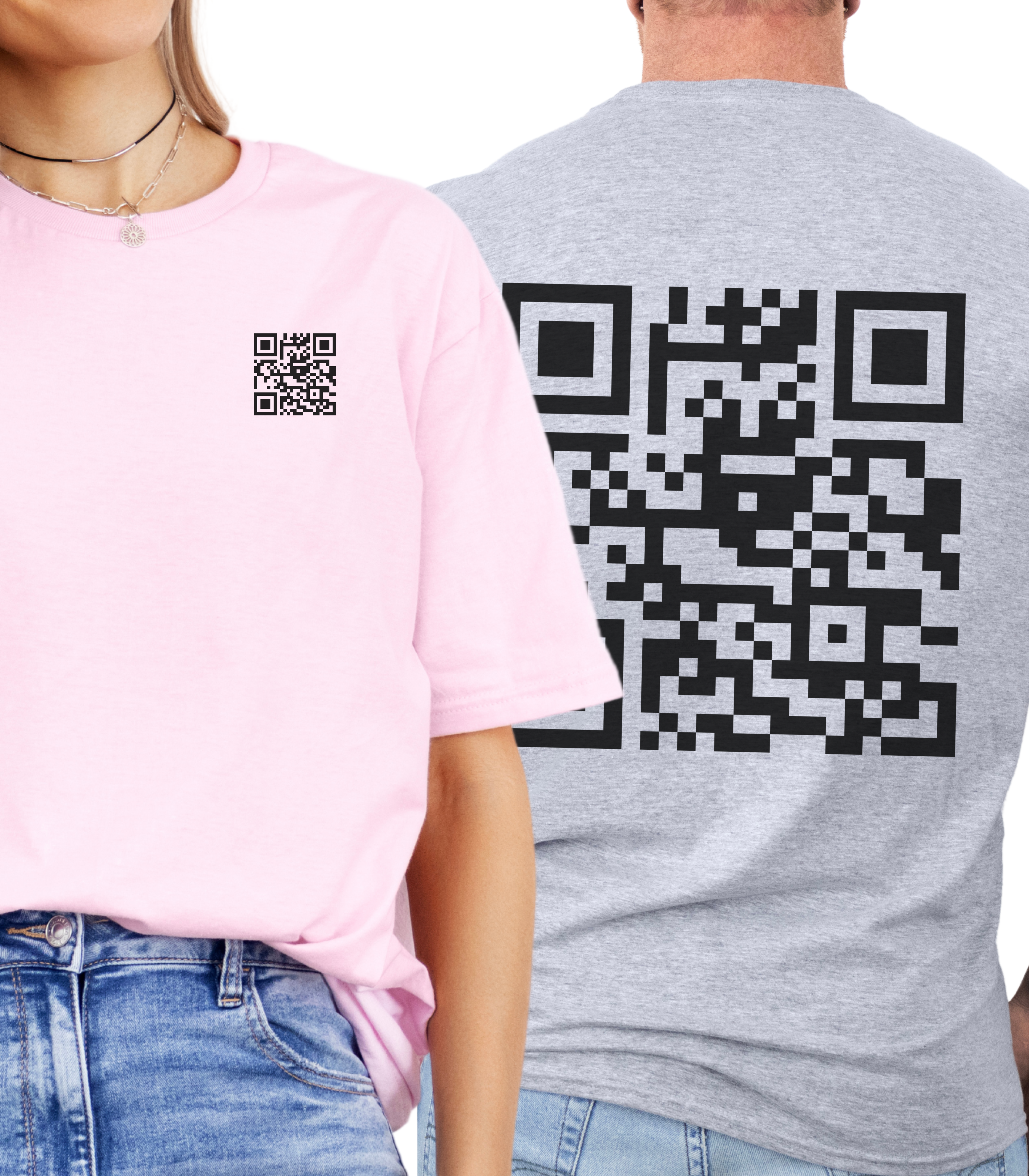 Fuck Trump QR Code Premium Unisex T-Shirt, Link To Bold Text Stating "FUCK TRUMP"