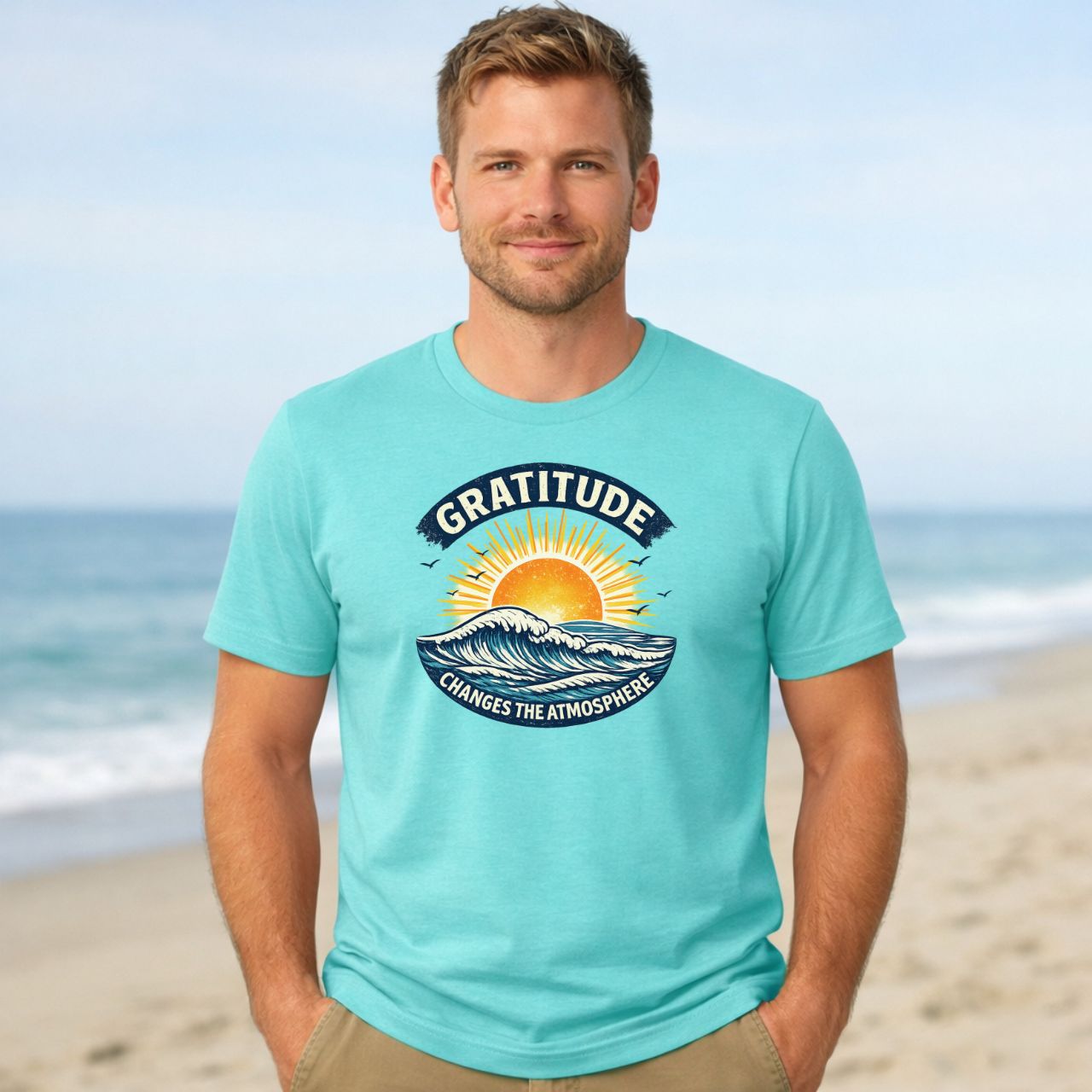 'Gratitude Changes the Atmosphere' Short Sleeve Tee product thumbnail image