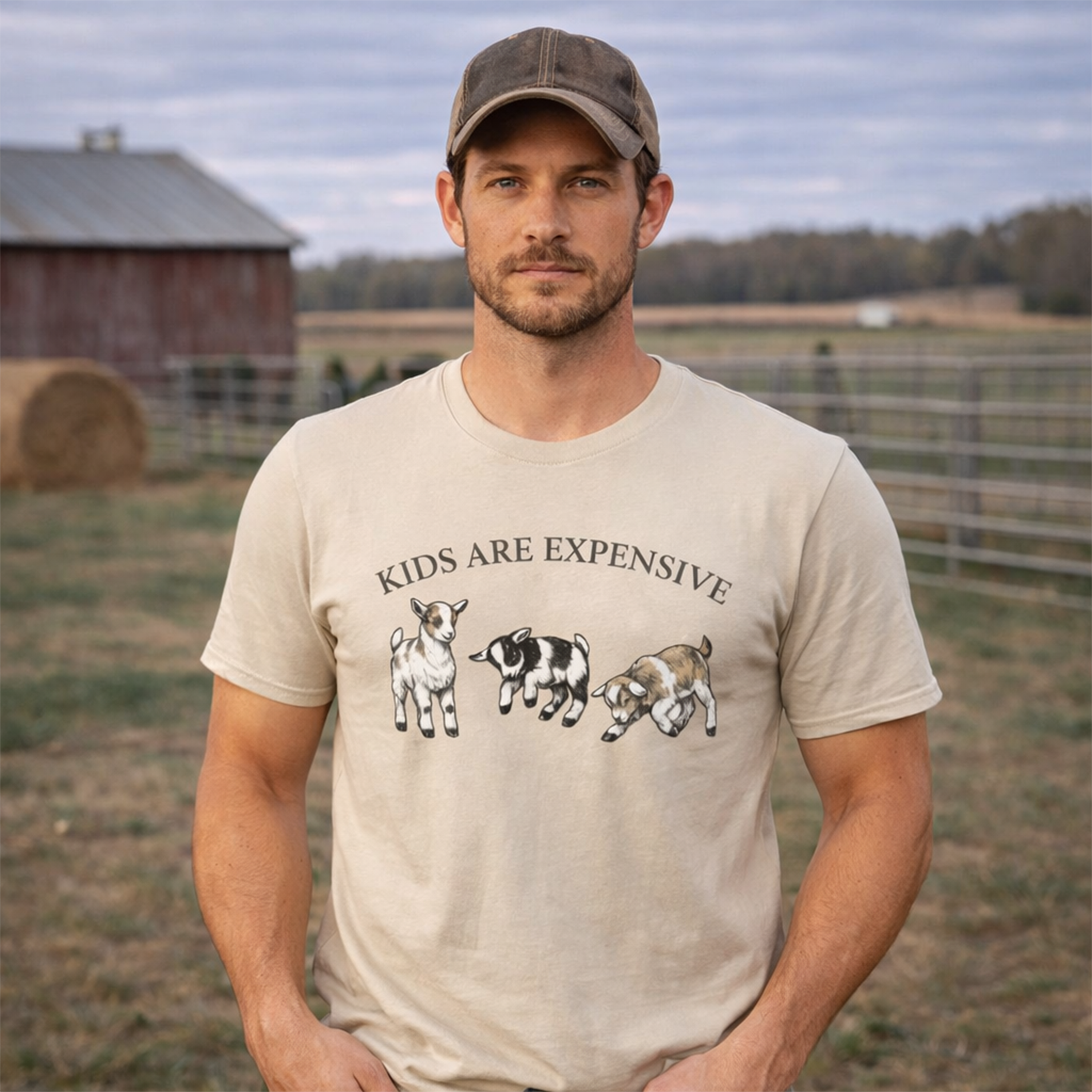 Kids Are Expensive Funny Goat T-Shirt