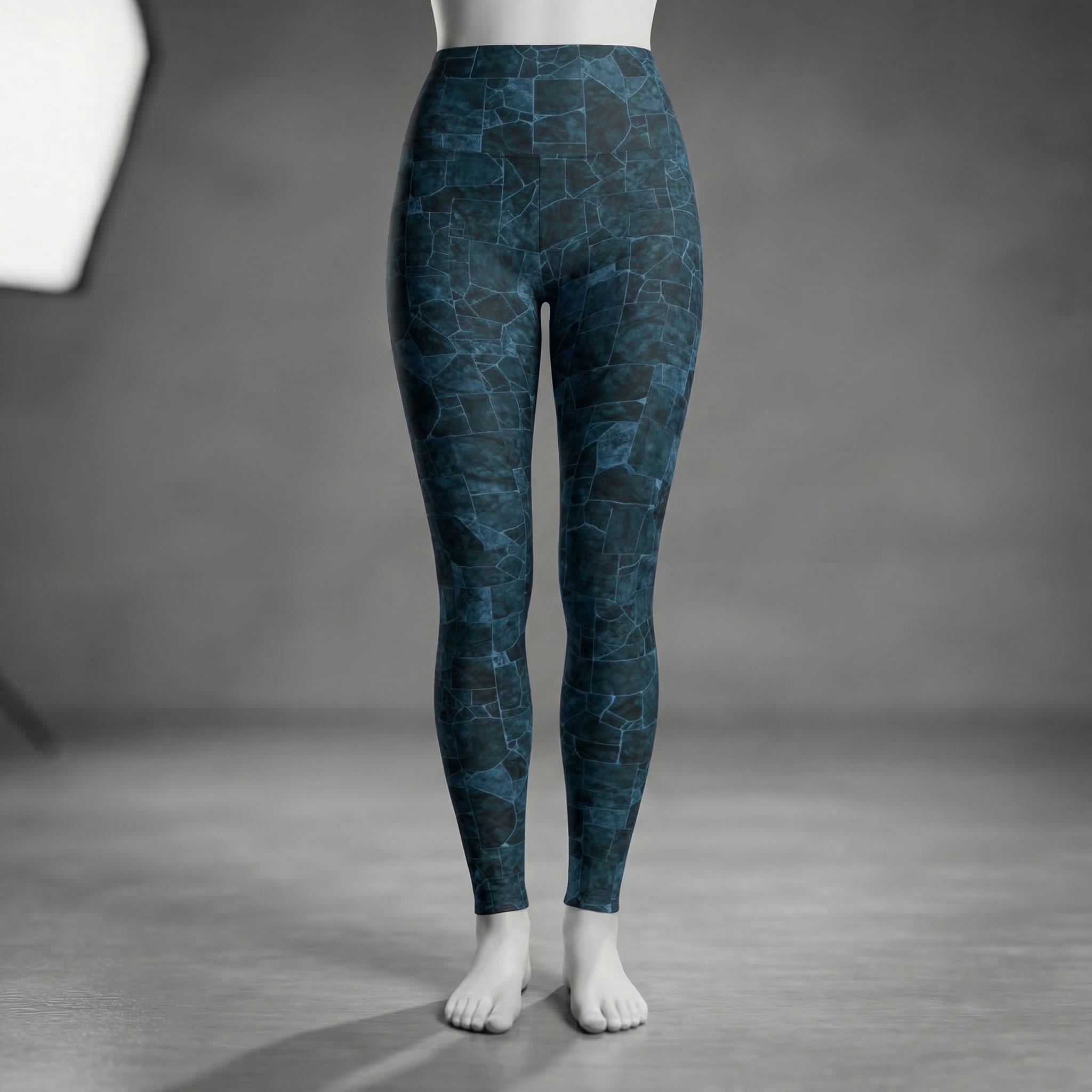 Lazuli Teal High Waisted Leggings : Teal product thumbnail image