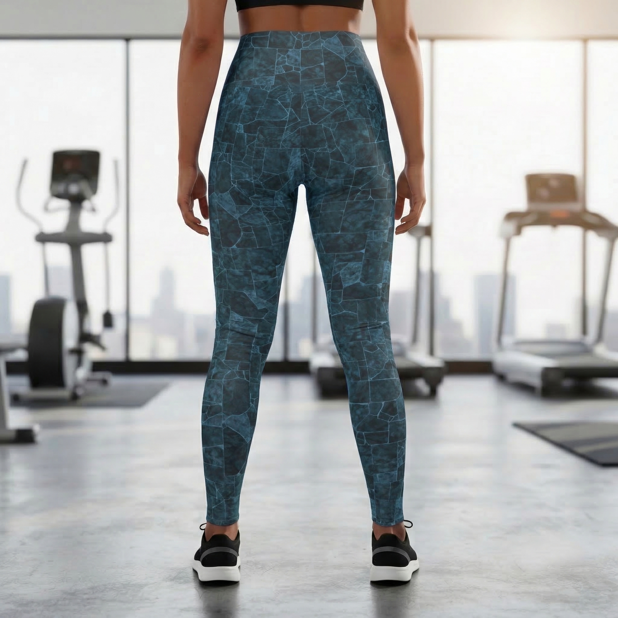Lazuli Teal High Waisted Leggings : Teal product thumbnail image Lazuli Teal High Waisted Leggings : Teal product thumbnail image