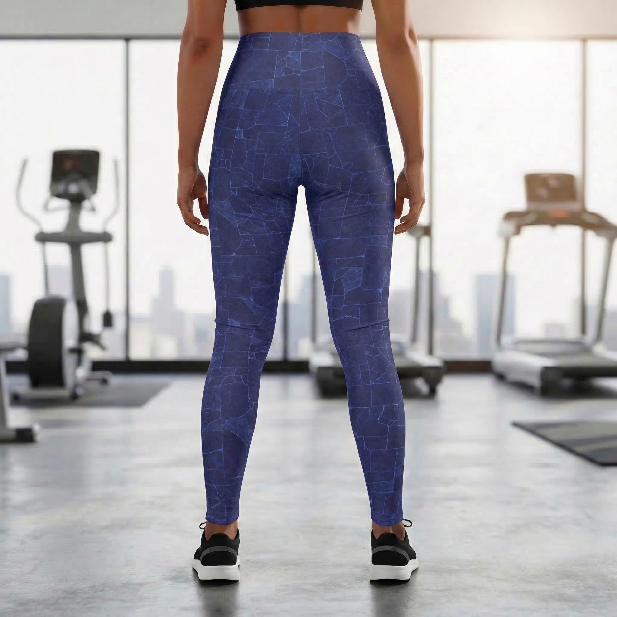 Lazuli Tile High Waisted Leggings : Blue product thumbnail image Lazuli Tile High Waisted Leggings : Blue product thumbnail image