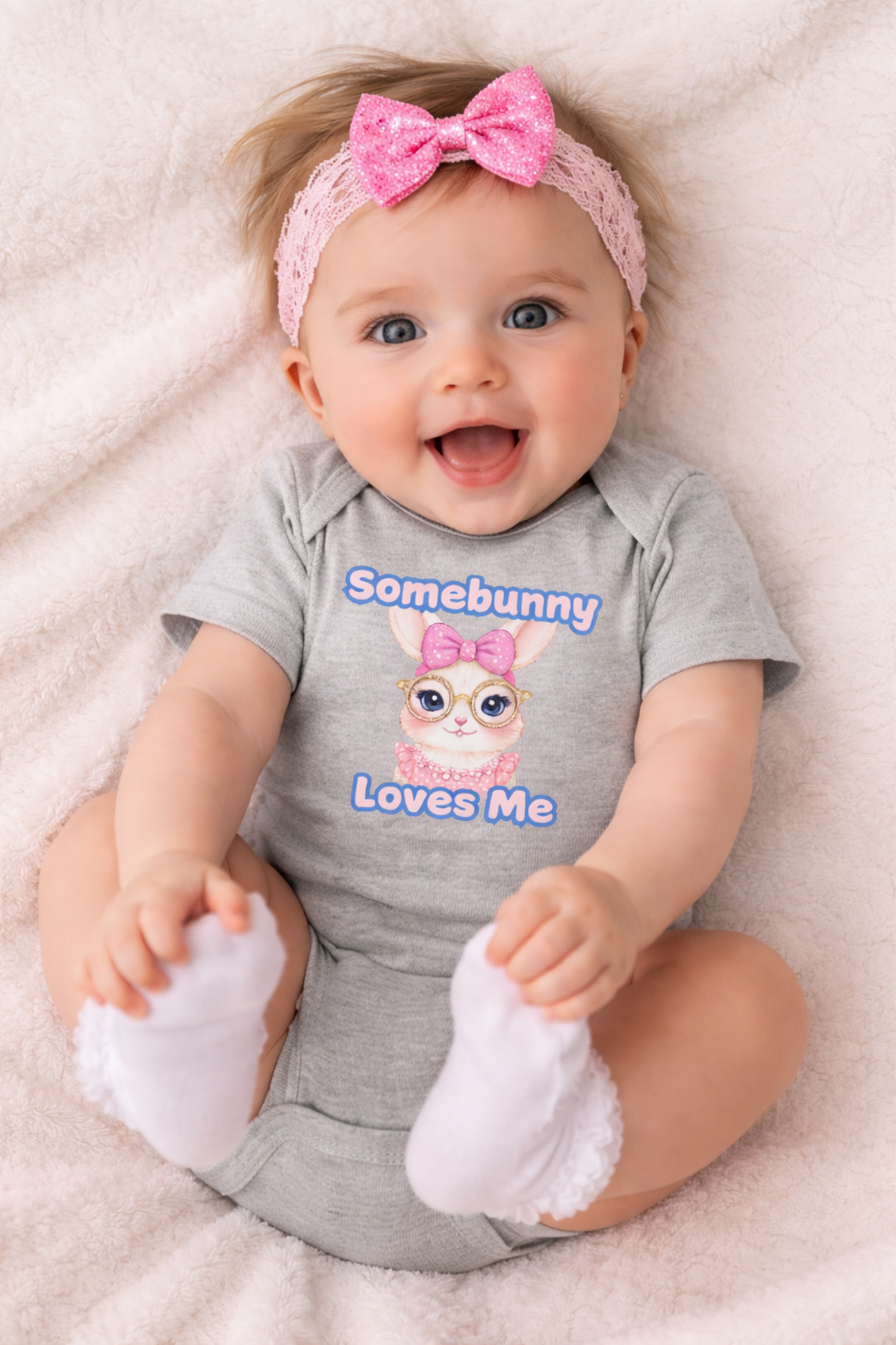 Infant Bodysuit – "Somebunny Loves Me" Cute Bunny Easter Baby Onesie product thumbnail image Infant Bodysuit – "Somebunny Loves Me" Cute Bunny Easter Baby Onesie product thumbnail image
