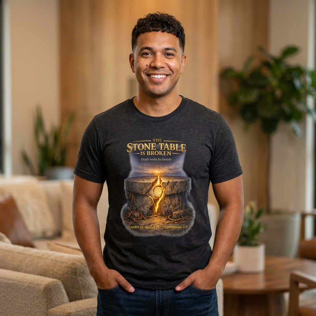 T-Shirt — 'The Stone Table Is Broken' Narnia-Inspired Fantasy Tee