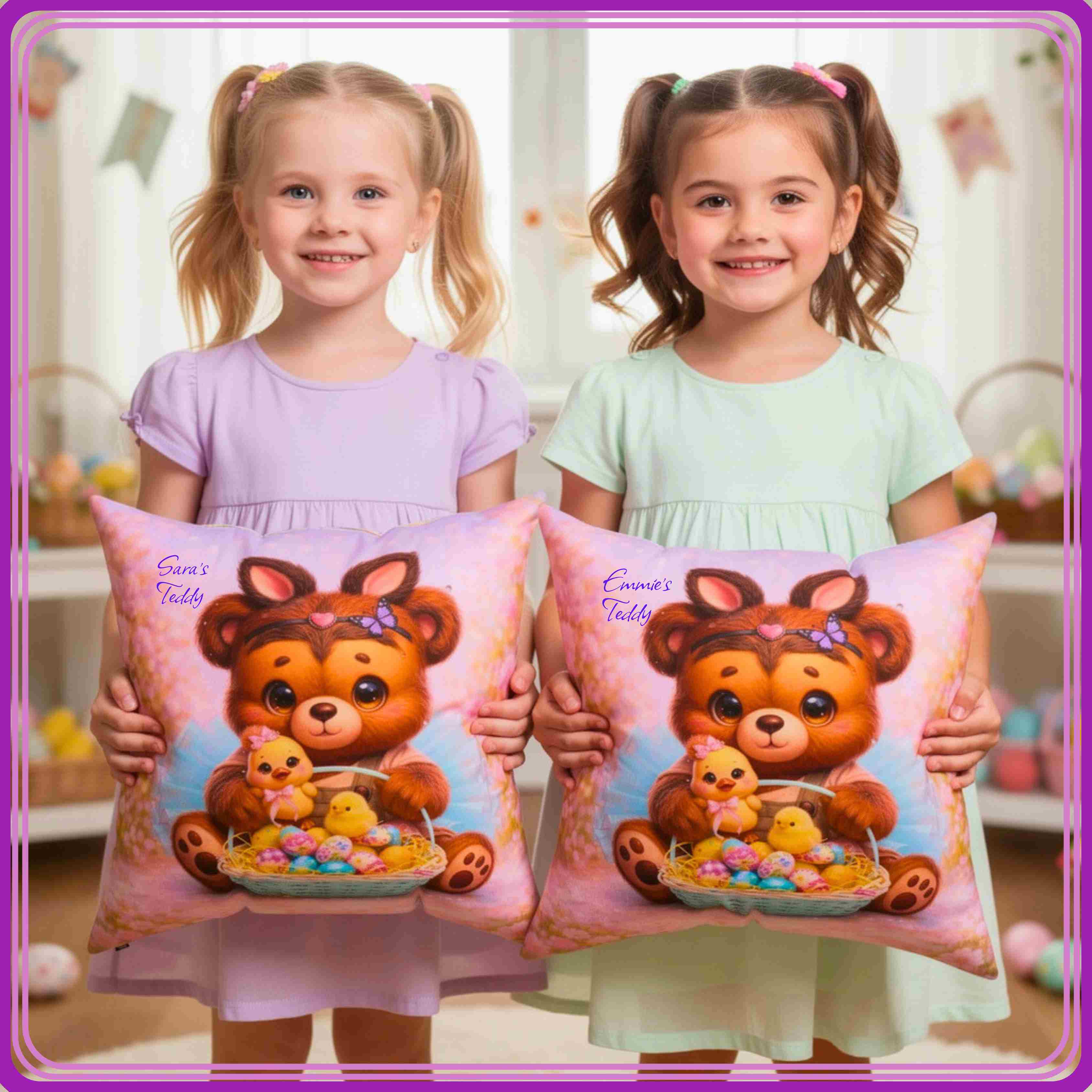 Easter Gifts For Girls | Toss Pillow | Spun Polyester Square Pillow product thumbnail image