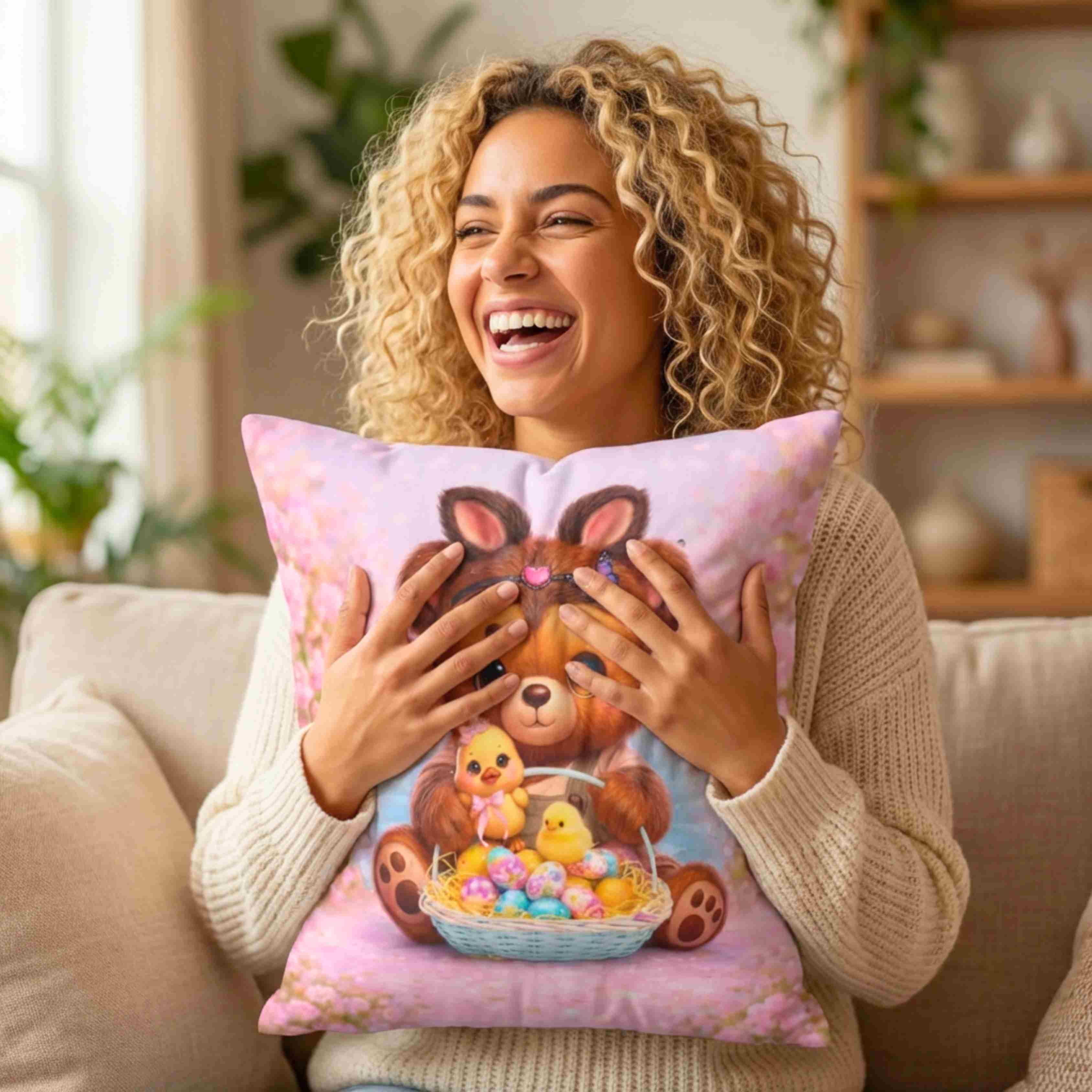 Easter Gifts For Girls | Toss Pillow | Spun Polyester Square Pillow product thumbnail image