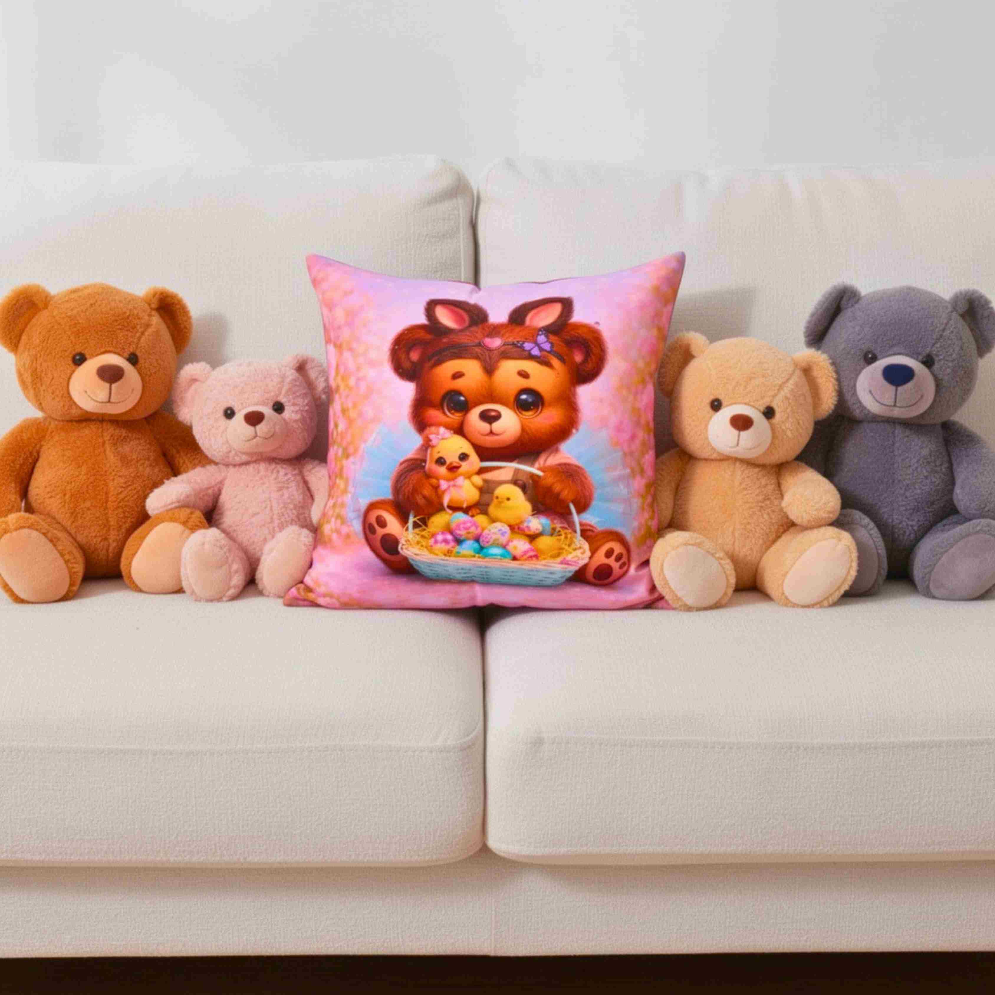 Easter Gifts For Girls | Toss Pillow | Spun Polyester Square Pillow product thumbnail image Easter Gifts For Girls | Toss Pillow | Spun Polyester Square Pillow product thumbnail image