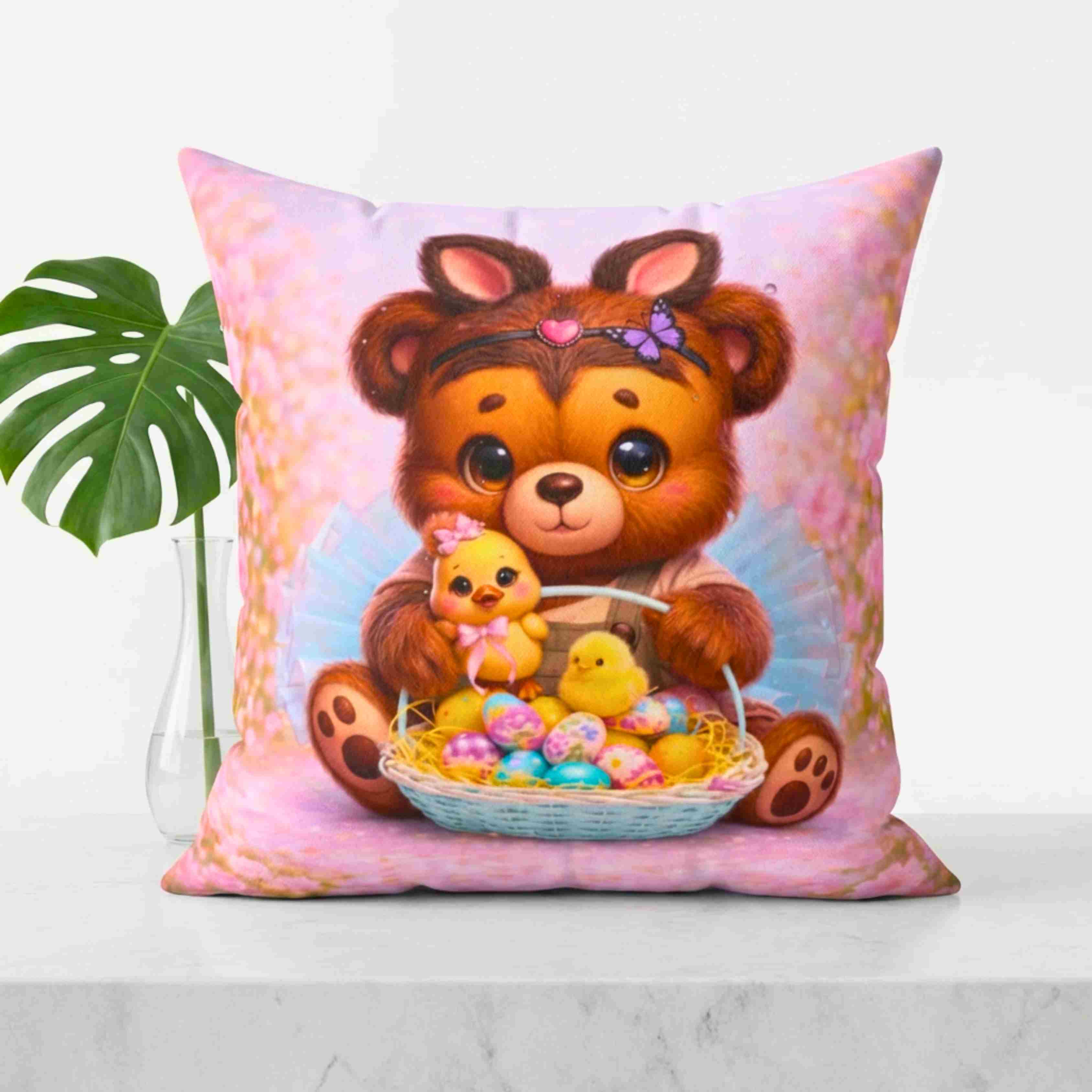 Easter Gifts For Girls | Toss Pillow | Spun Polyester Square Pillow product thumbnail image Easter Gifts For Girls | Toss Pillow | Spun Polyester Square Pillow product thumbnail image