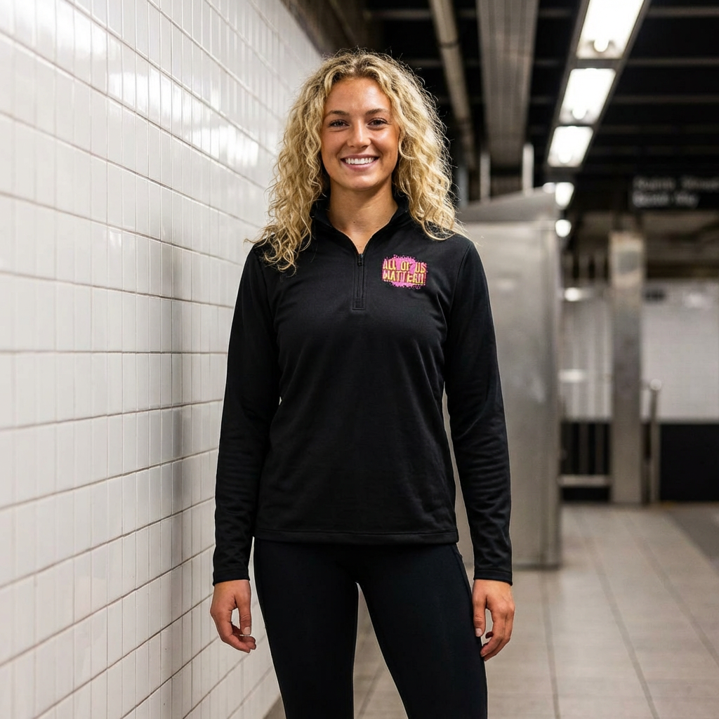 ALL OF US MATTER Quarter-Zip Pullover | Unity Message Graphic | Unisex Comfort Fit | Front &amp; Back Design | 6 Color Options | LifeCoachDesigns.shop product thumbnail image