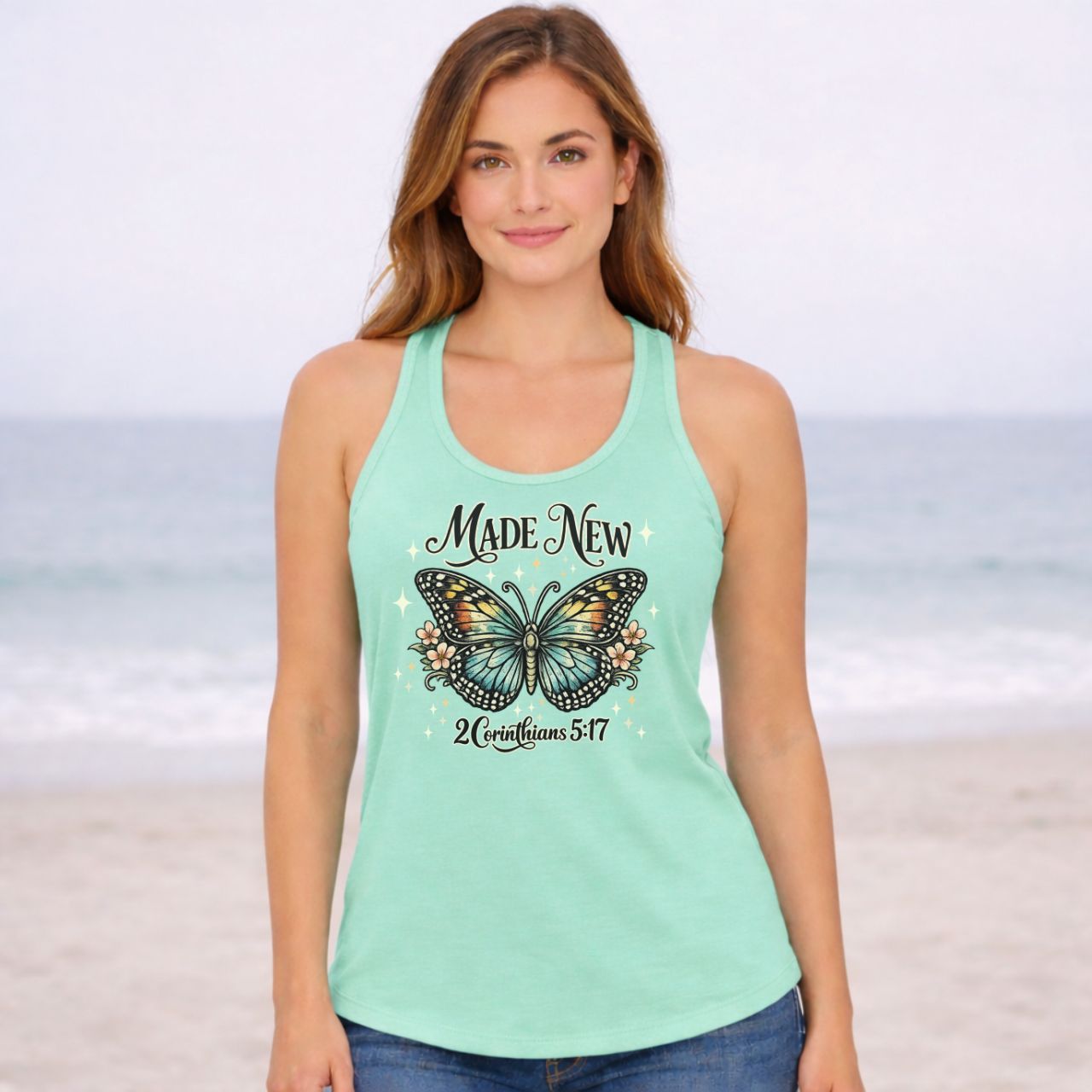 'Made New' Women's Racerback Tank product thumbnail image 'Made New' Women's Racerback Tank product thumbnail image