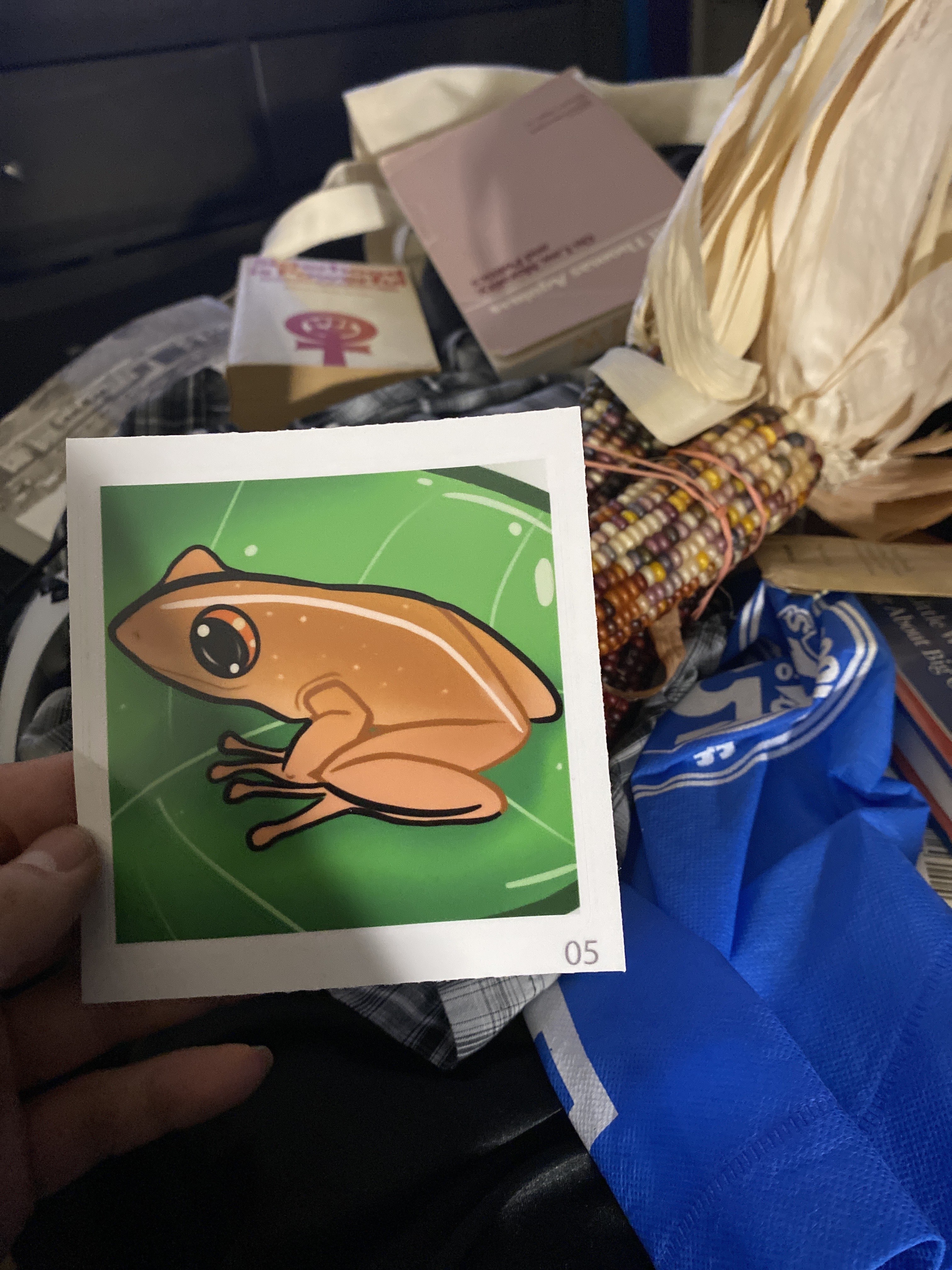 White bordered cute FULL Puerto Rican Coquí Cookie Kiss-Cut Stickers, Fun Decor, Laptop Sticker, Gift for Kids, Cute Food Art, Scrapbooking Supplies product thumbnail image