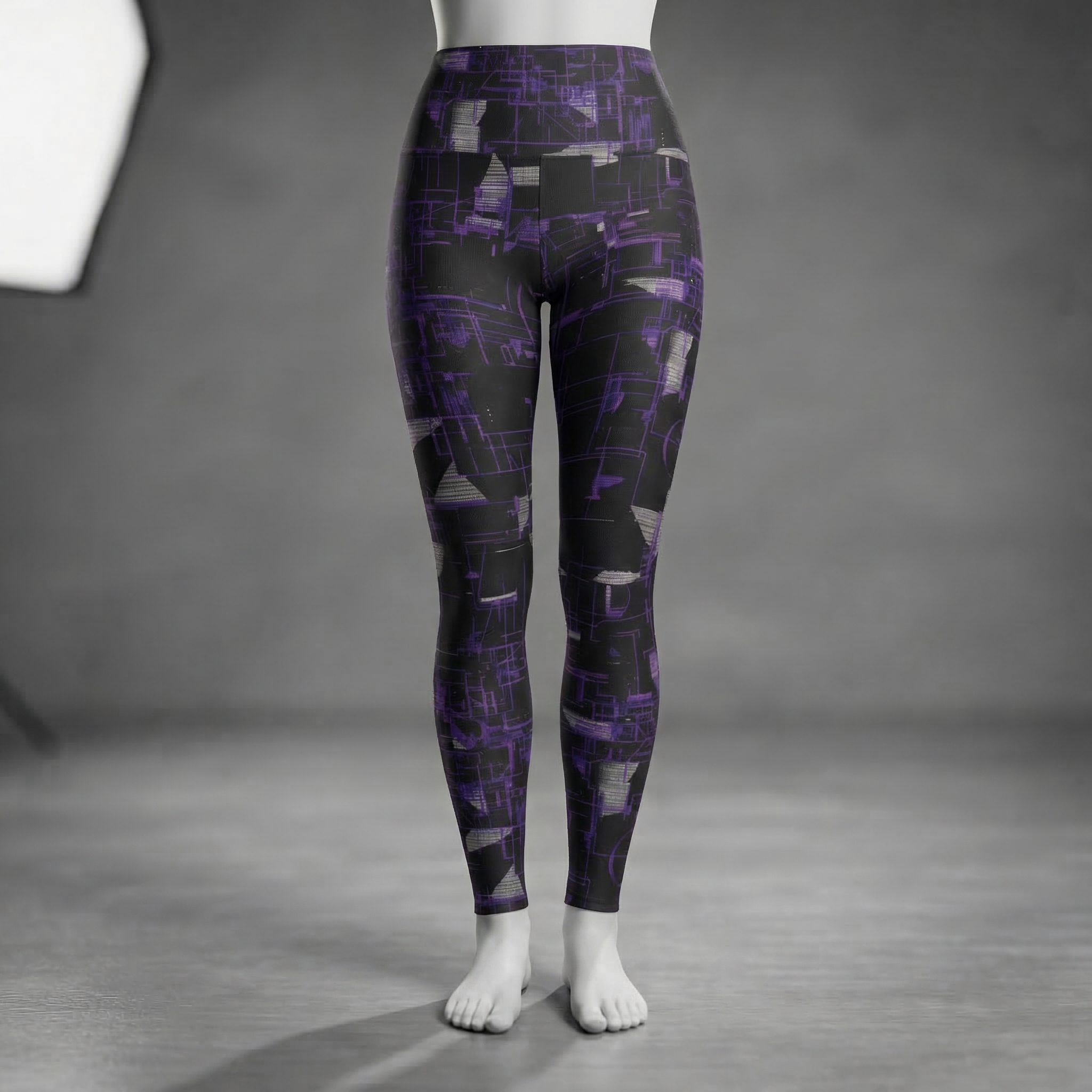 Circuit Board High Waisted Leggings : Purple product thumbnail image